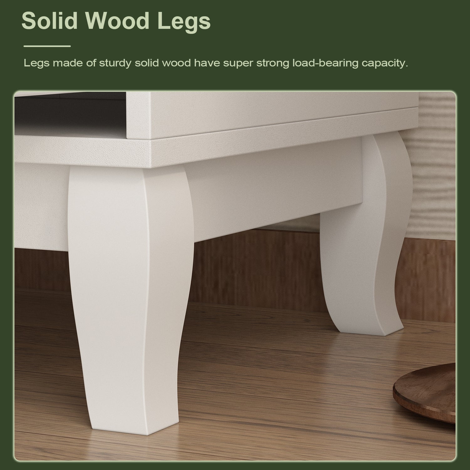 Modern White Finish Double Dresser 6-Drawer Cabinet for Hallway Entryway Living Room