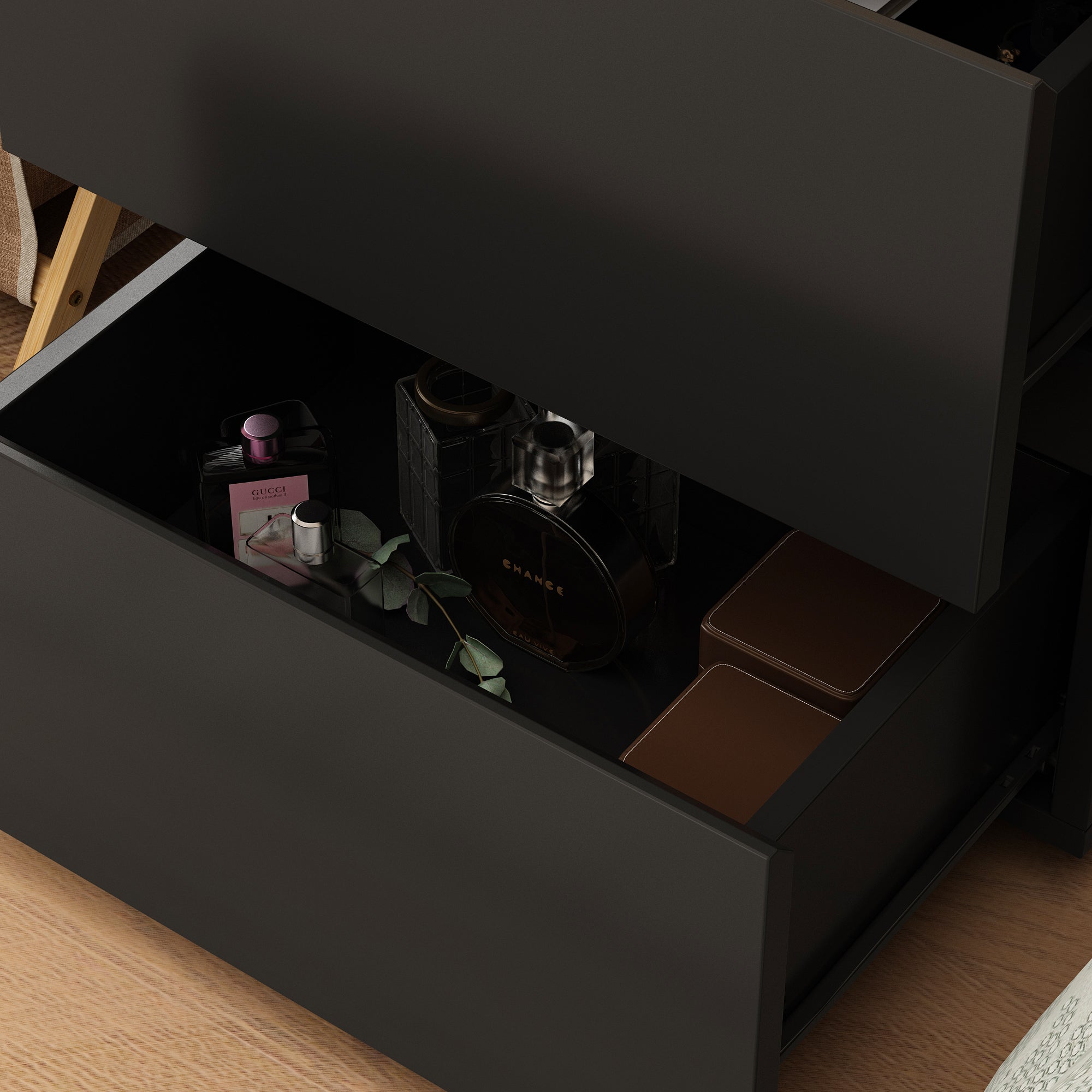 2-Drawer Chest Dresser Sideboard Night Table in Bedroom