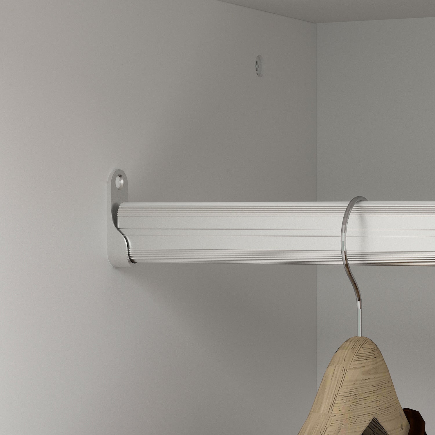 Wardrobe Armoire Garment Rack Closet with Storage Shelves and Drawers in White Finish for Bedroom