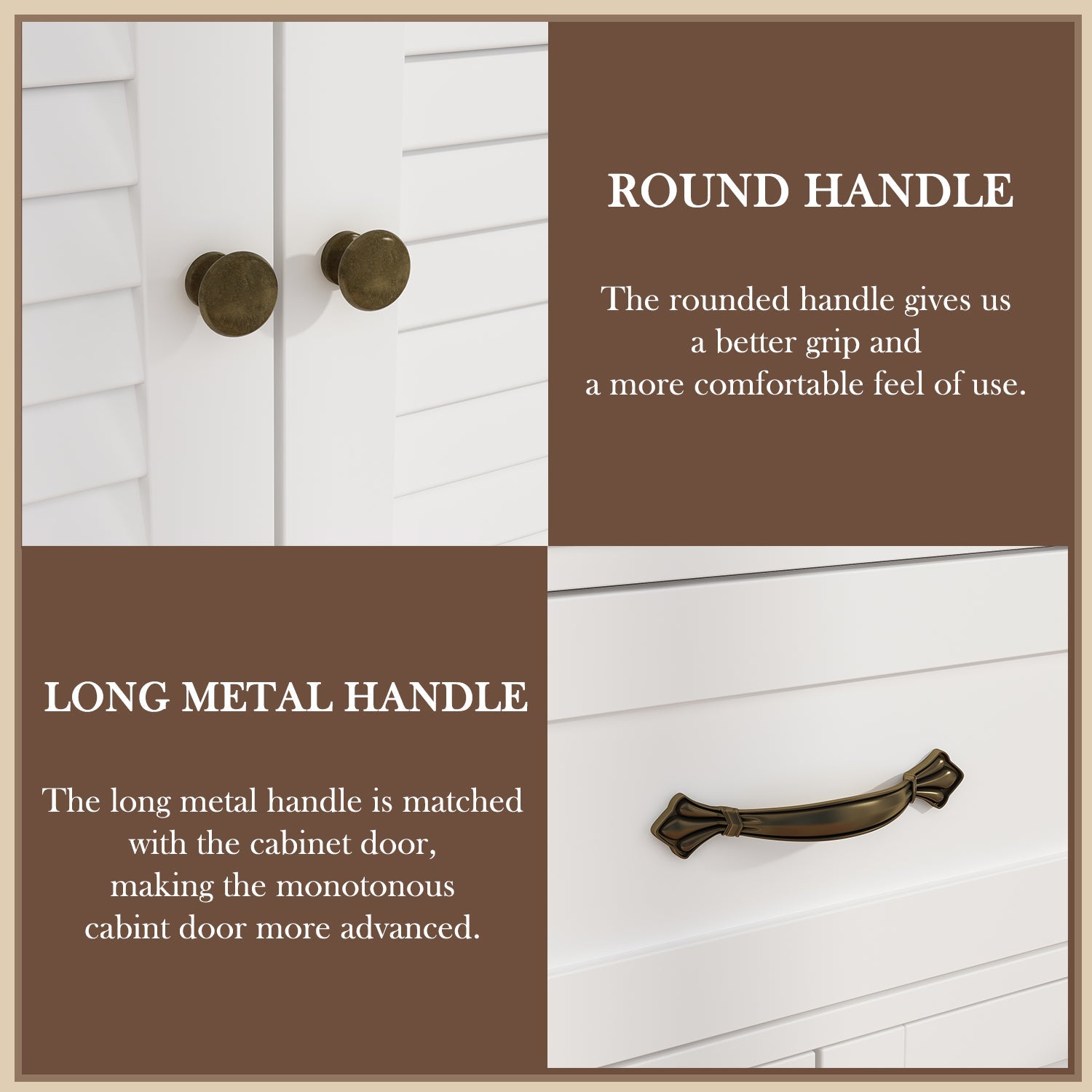 Tall Storage Cabinet With 6-Tier Adjustable Shelf & Drawers