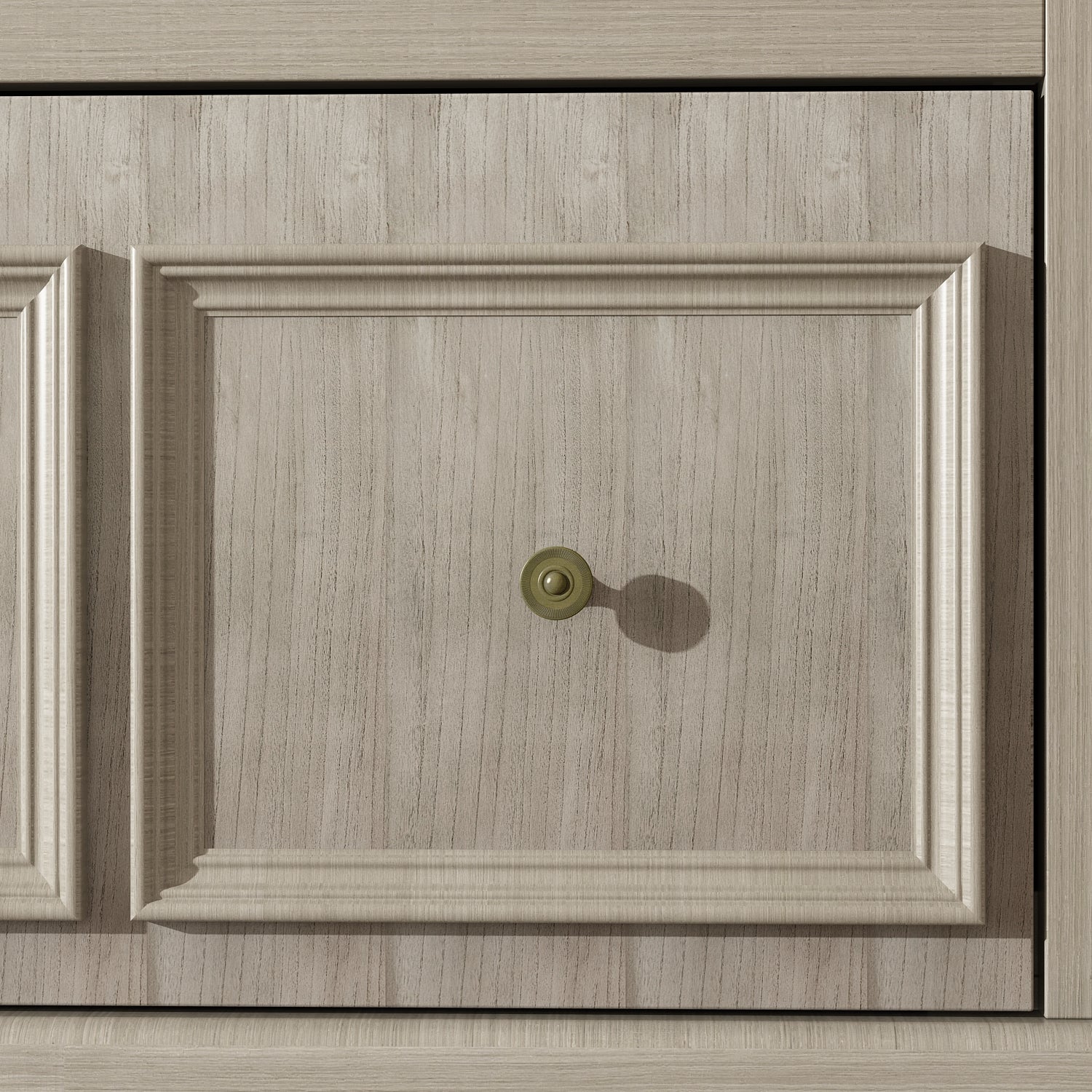 Bookshelf Cabinet Large Grey Sideboard with 3-Tier Open Shelf & 2 Drawers