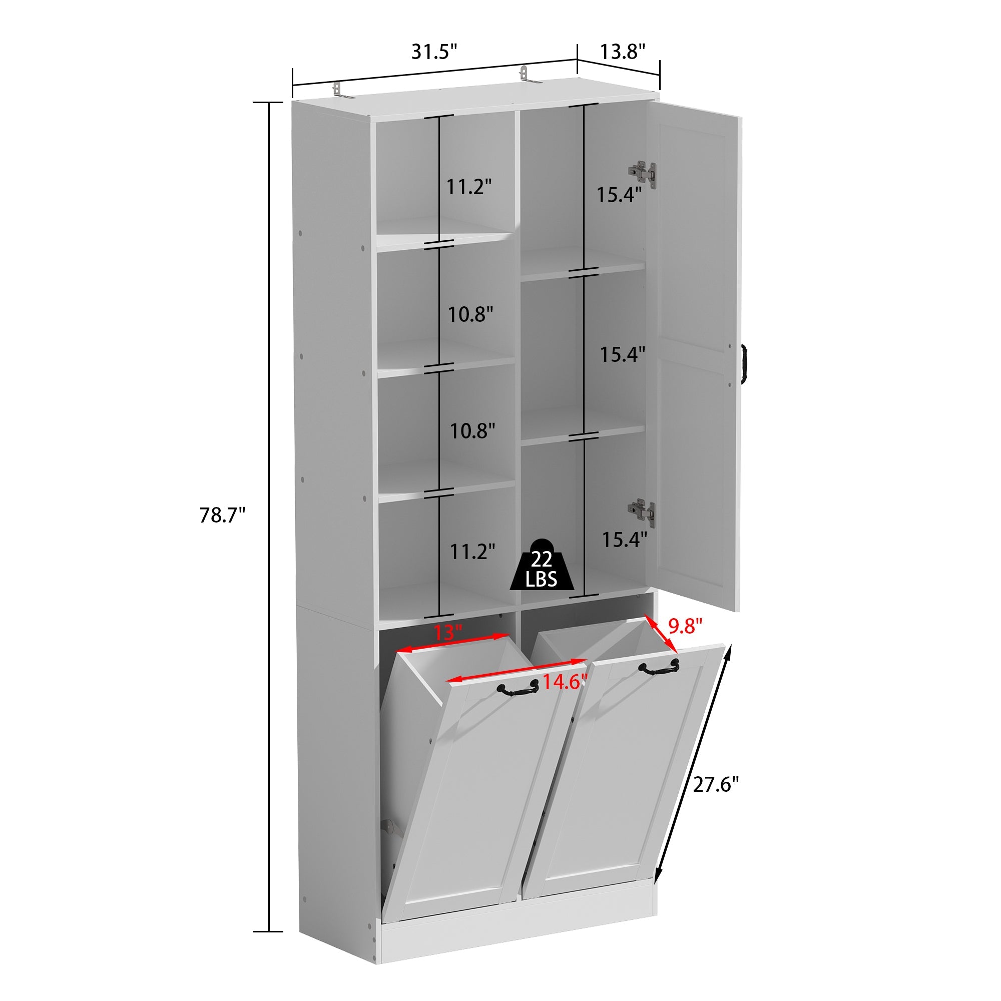 Elegent Bathroom Cabinet With White Finish