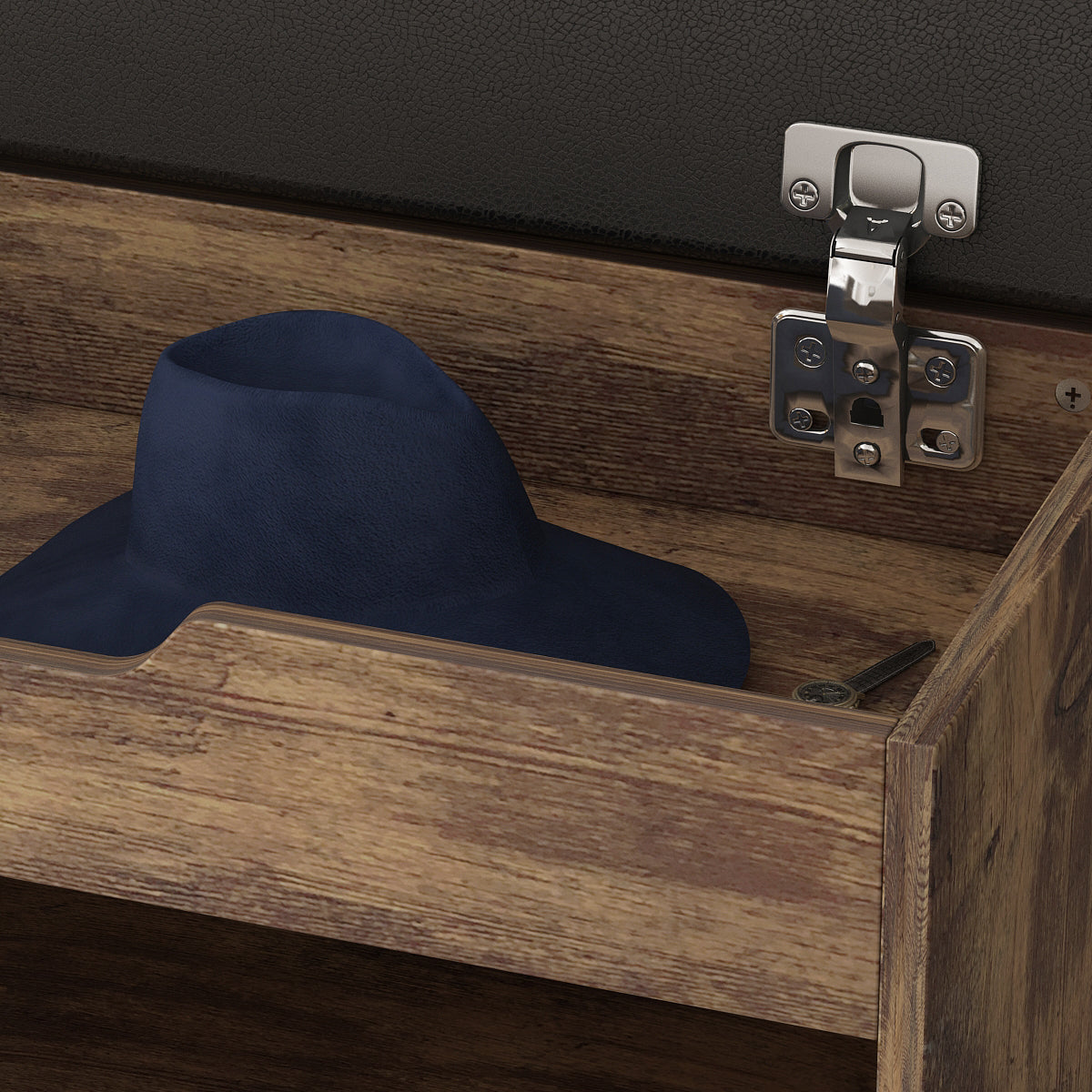 Shoe Storage Bench Shoe Rack Upholstered Pad with 2 Compartments