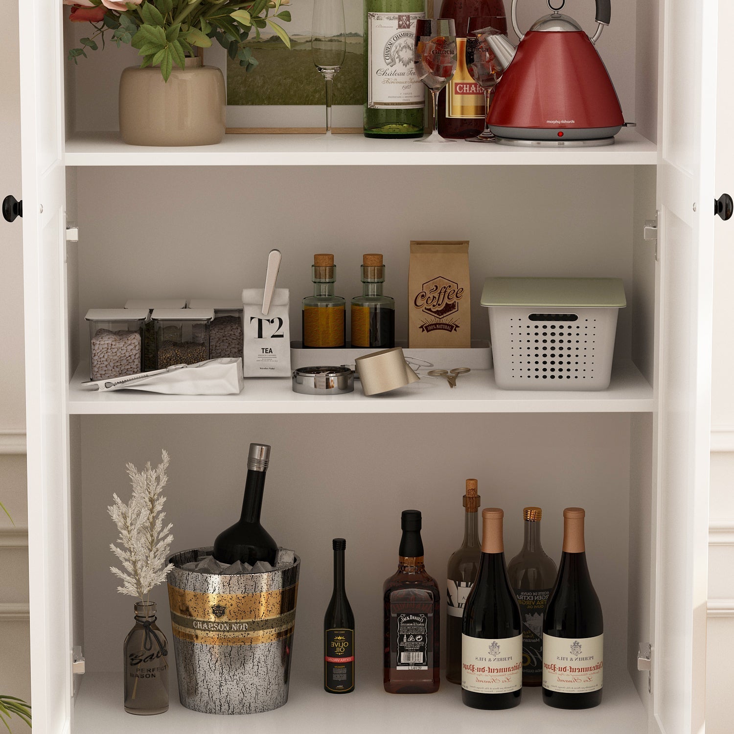 Hall Tree Shelf Rack Shoe Storage Coat Organizer Cabinet for Entryway in Combination