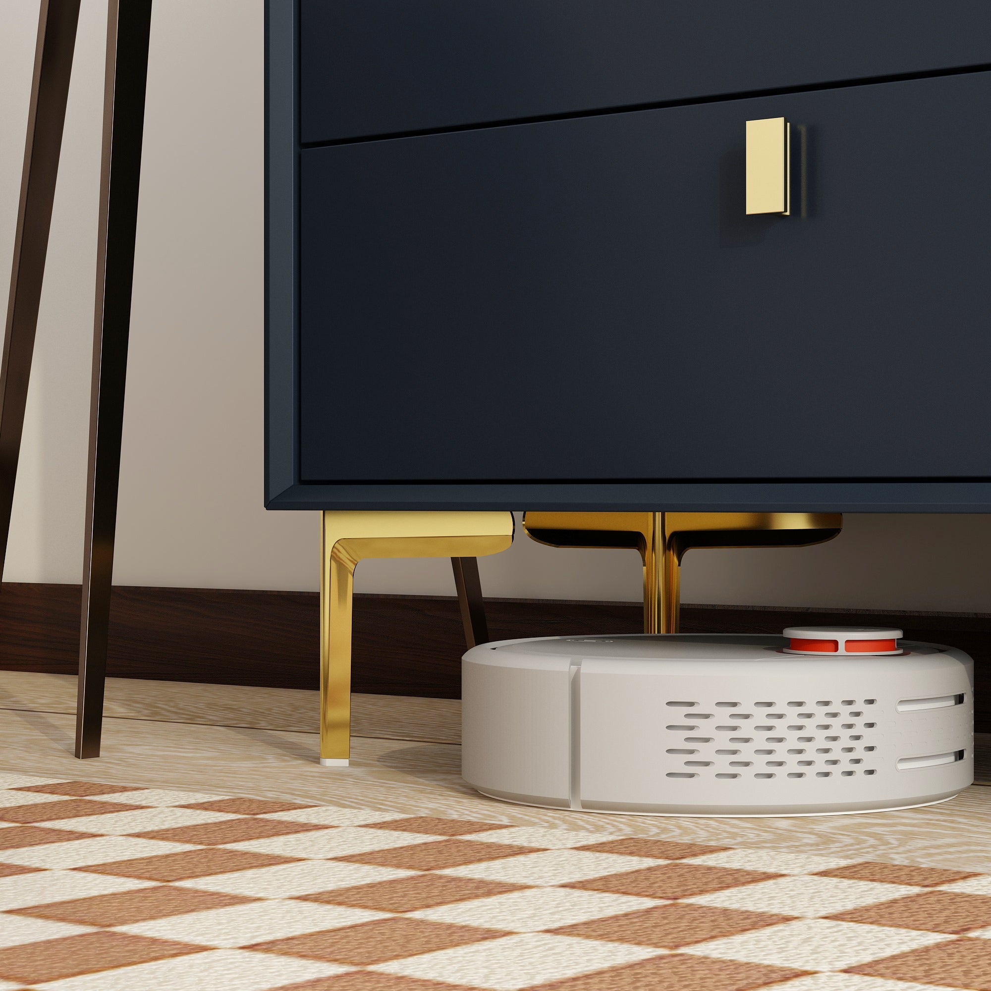 6-Drawer Dresser Buffet Sideboard for Home Storage with Metal Legs