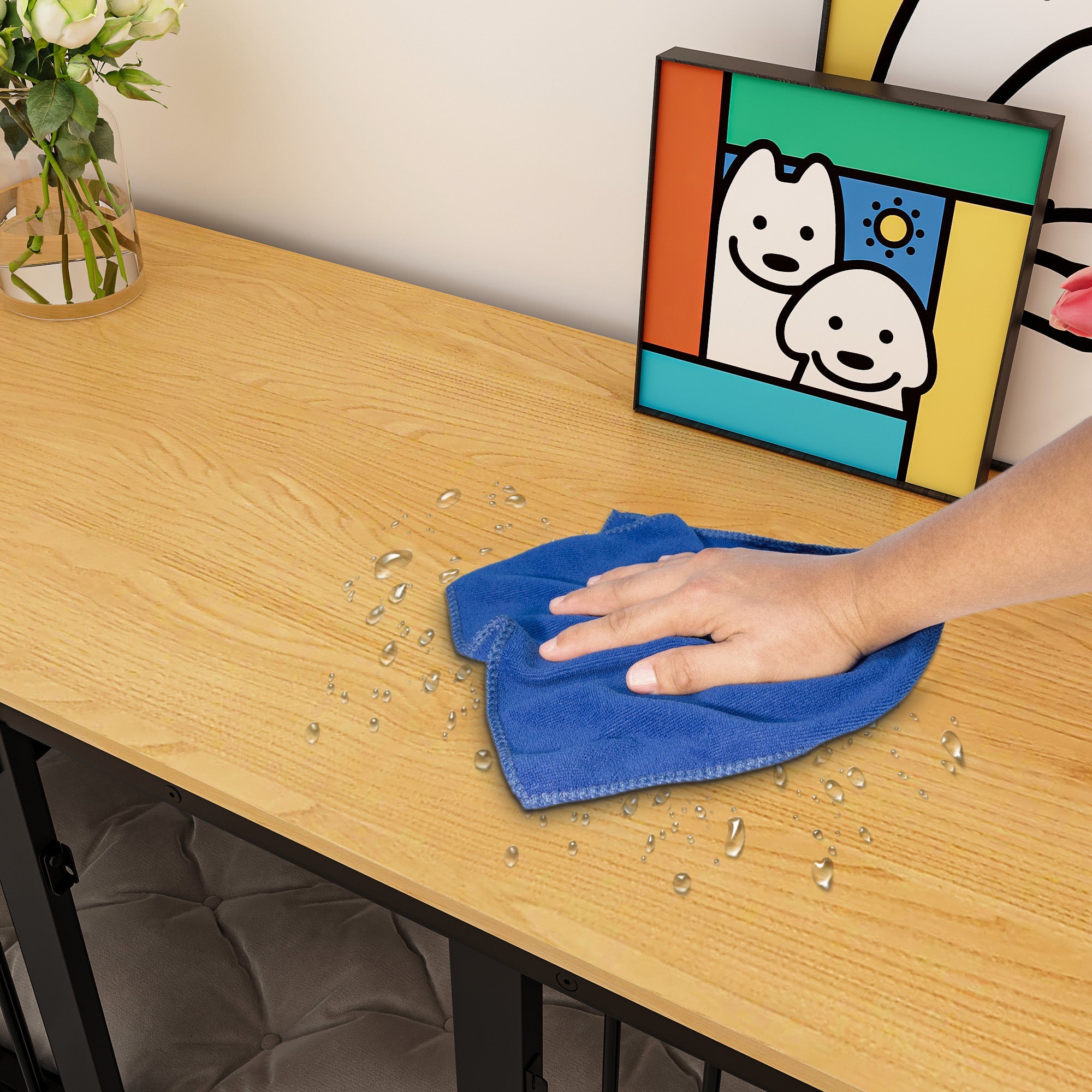 Barn Door Dog Crate with Lock