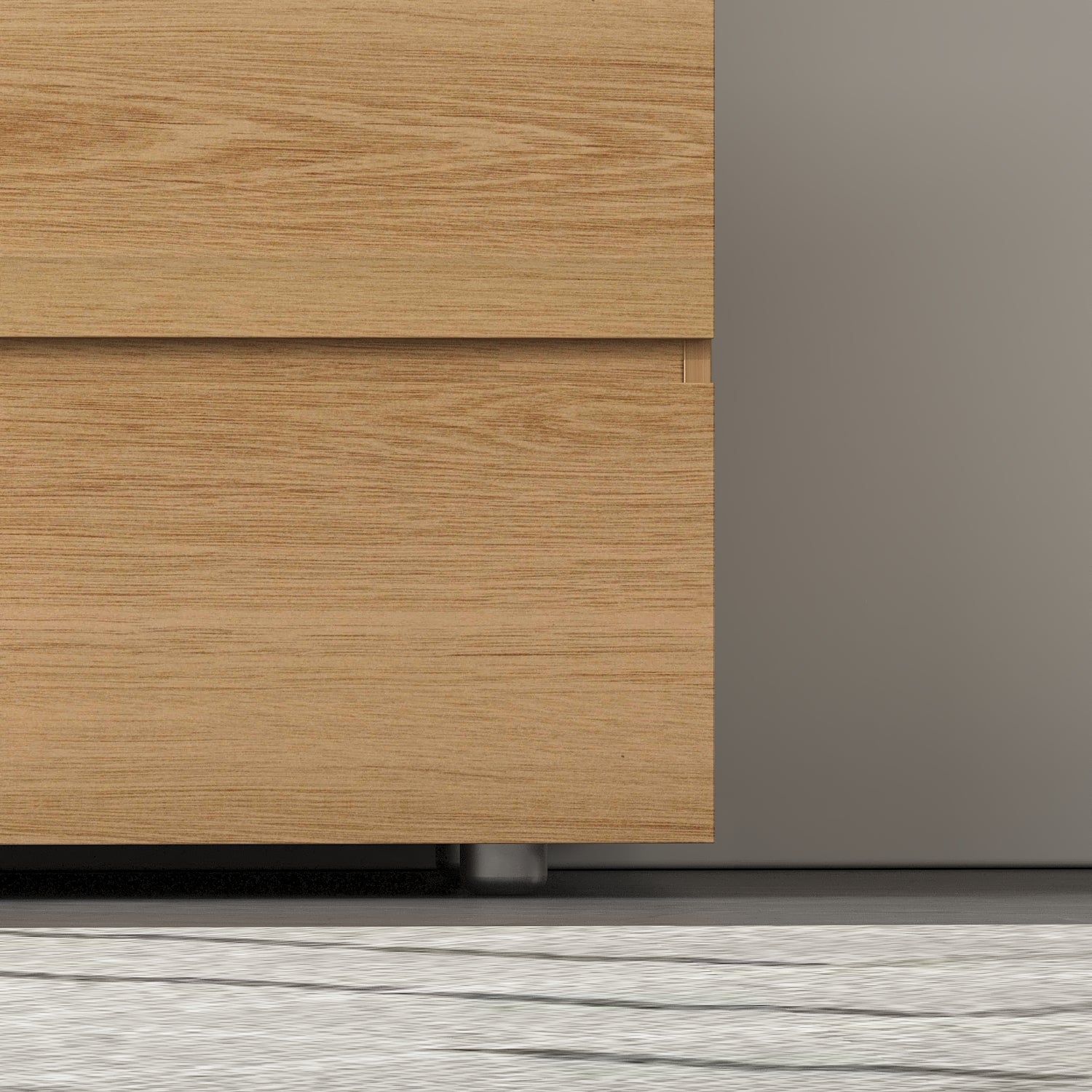 Distressed 6-Drawer Sideboard with Grain Texture - 59" Wide