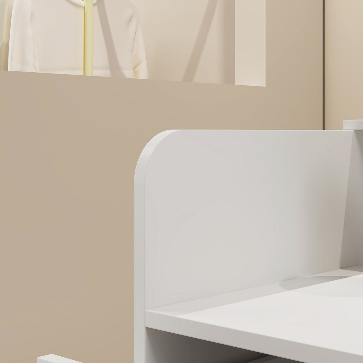 47.2 inches White Reception Desk with Metal Pegboard, Locking Drawers and Large Storage