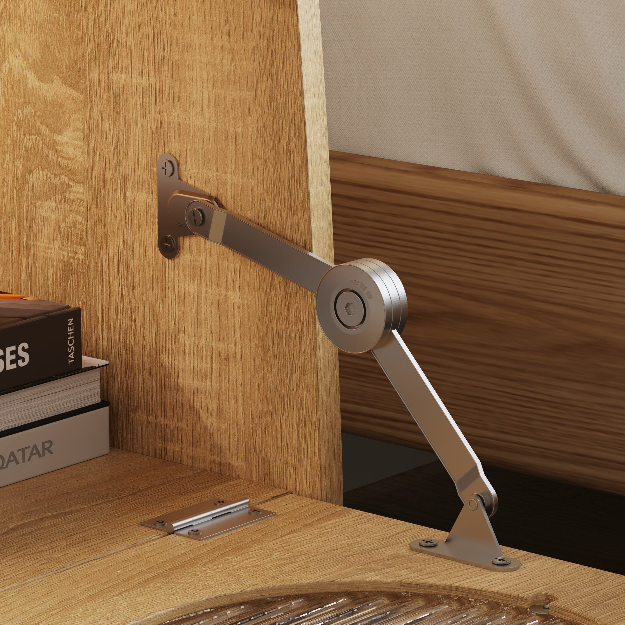 Creative Nightstand With Robot Shape And Movable Wheels