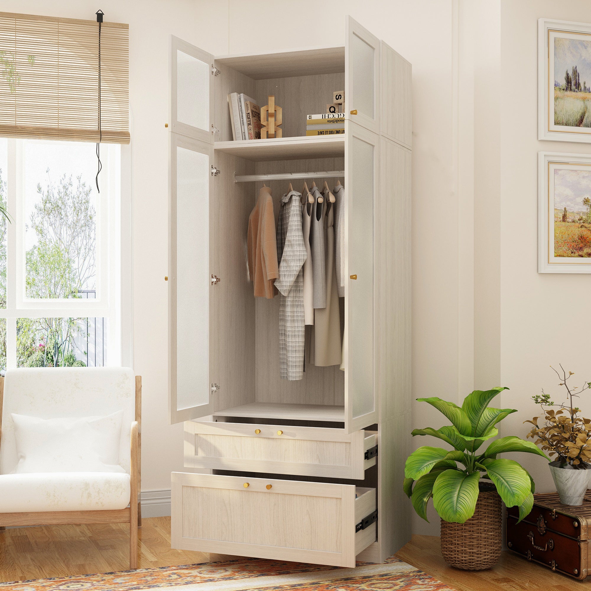 Solid + Manufactured Wood Armoire