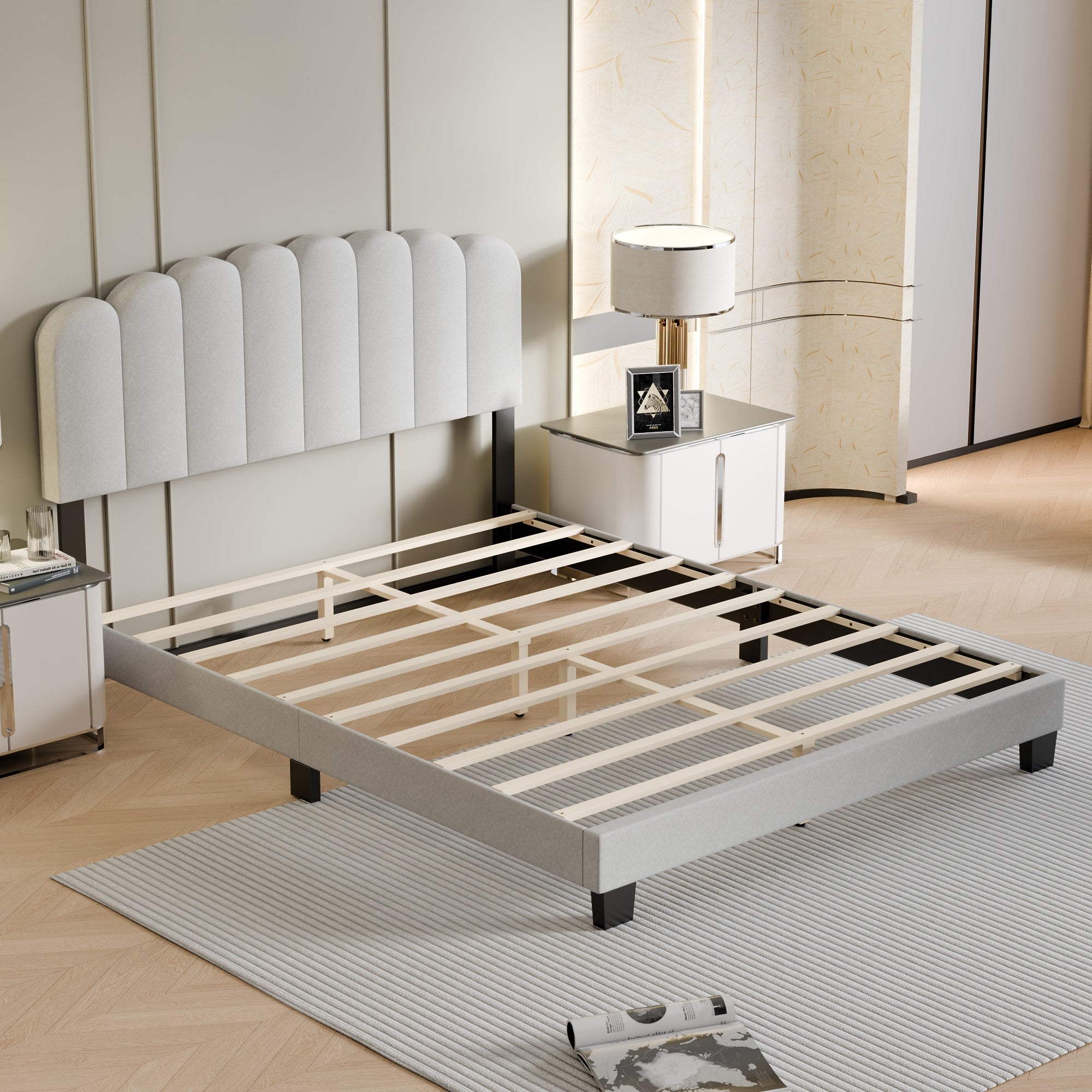 Low Profile Platform Bed With Modern Design
