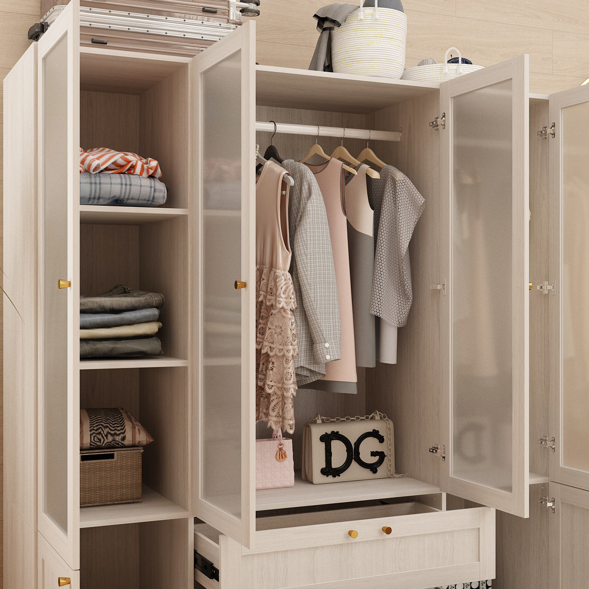 Solid + Manufactured Wood Armoire