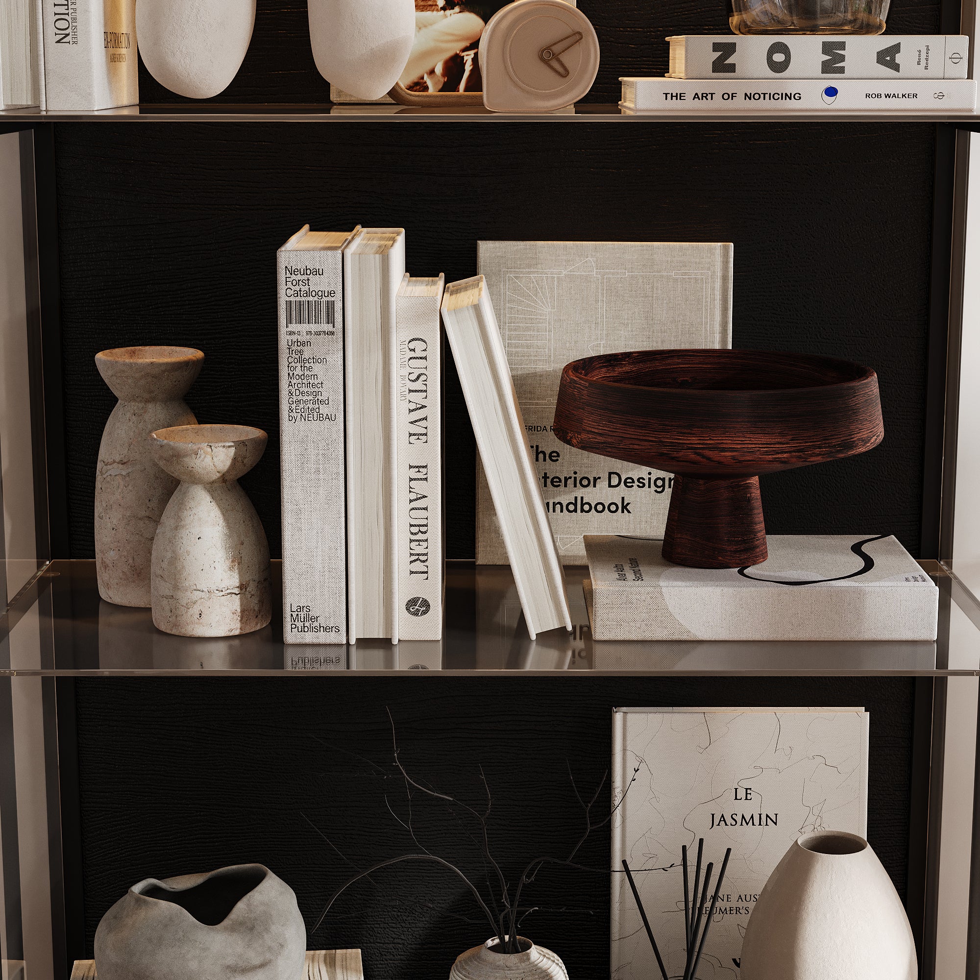 70.9" H Black Glass Display Cabinet With LED Lighting