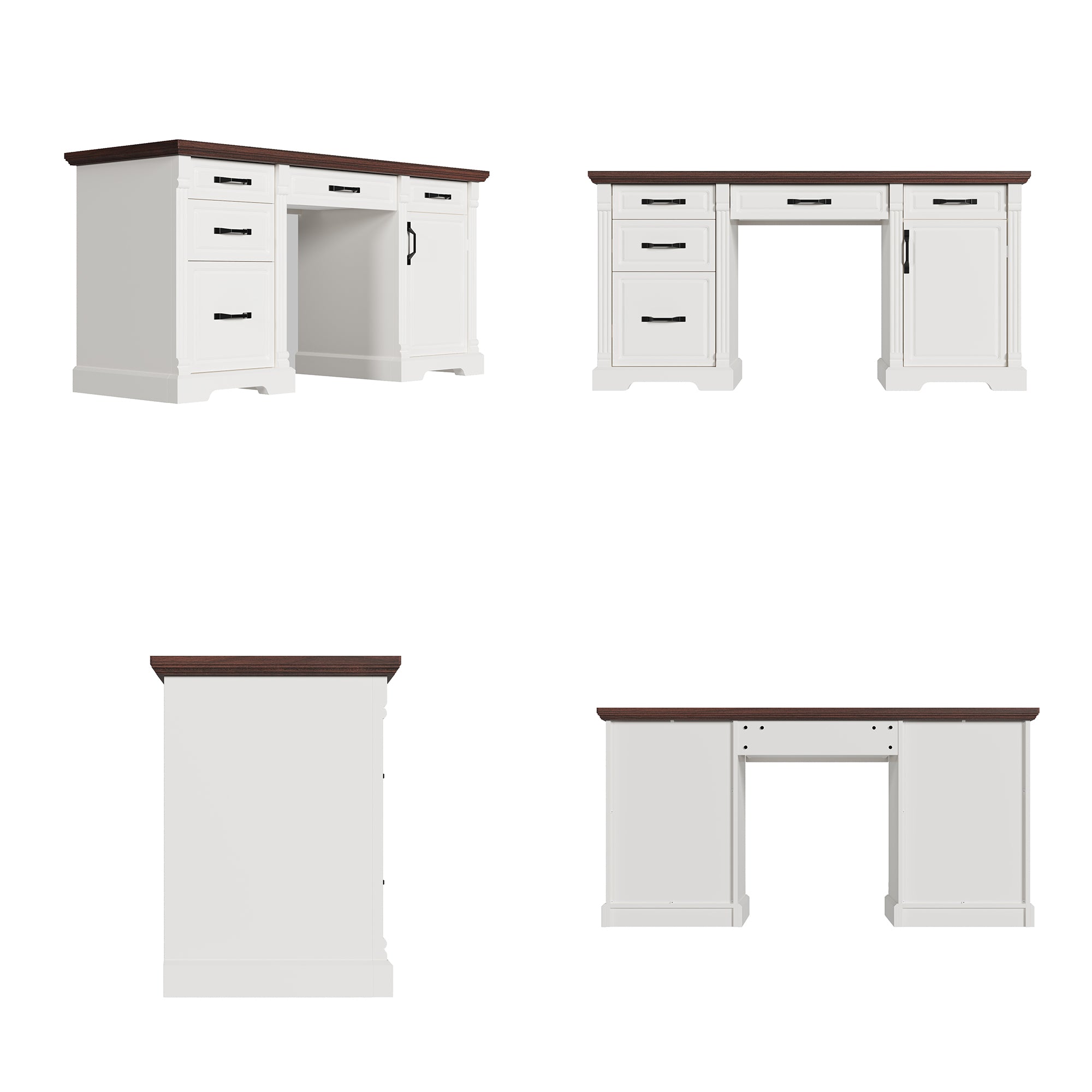 59'' W 5-Drawer Computer Desk