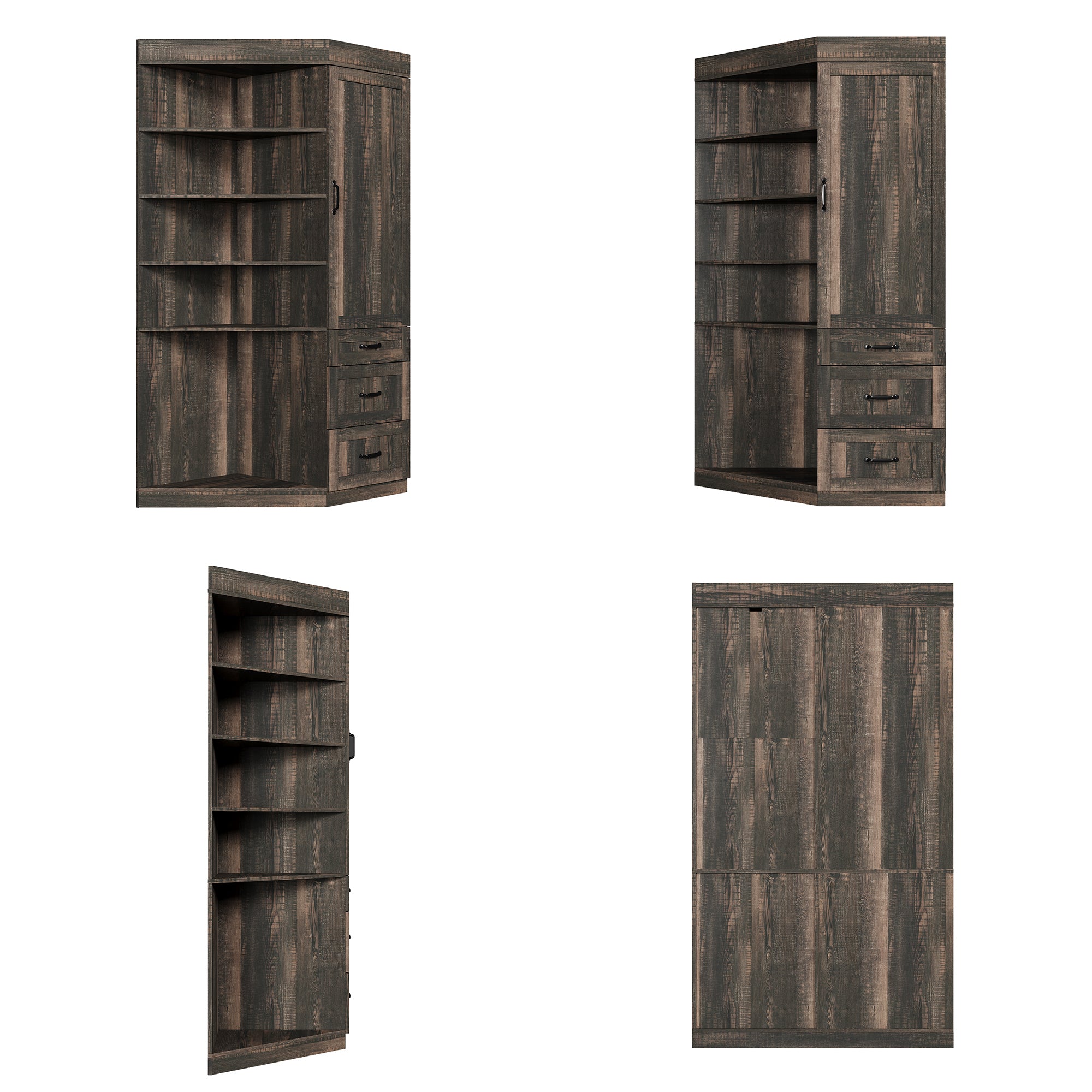 70'' H Trapezoid Bookcase & Storage Cabinet