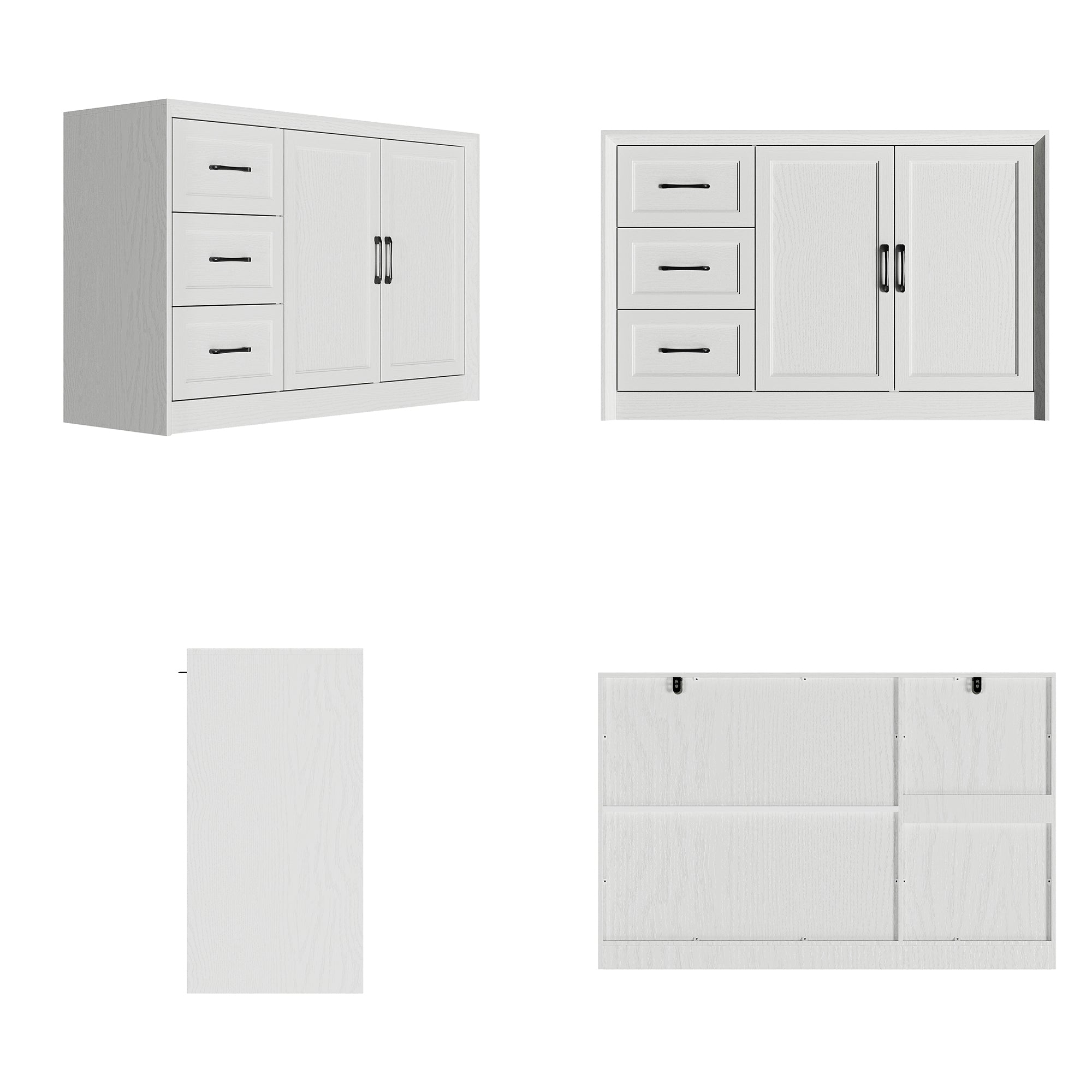 3-Drawer & 2-Door Accent Cabinet Storage Solution For Entryway, Living Room & Bedroom