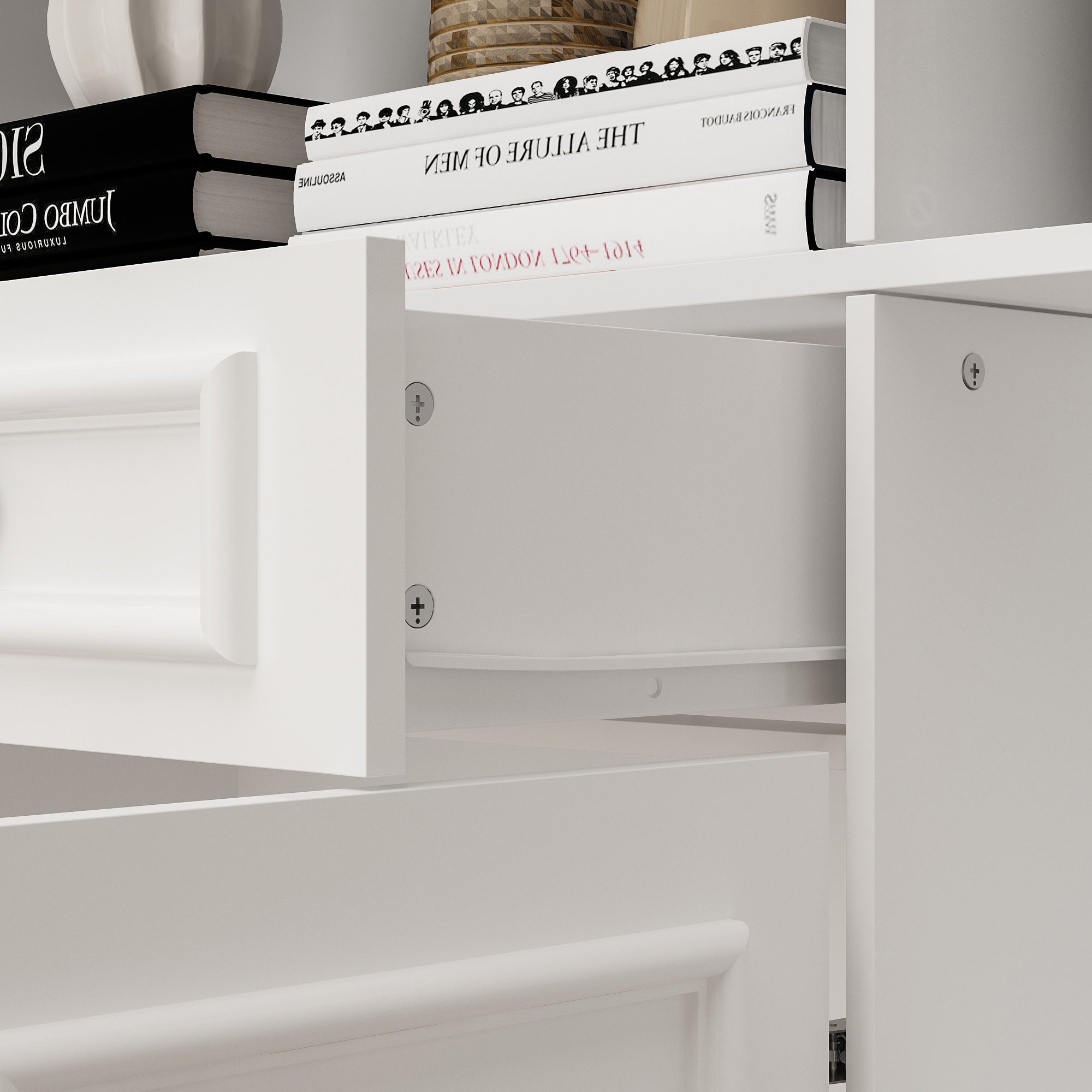 78.7'' Display Book Cabinet, Multi-tier Storage Shelf for Books & Collectibles