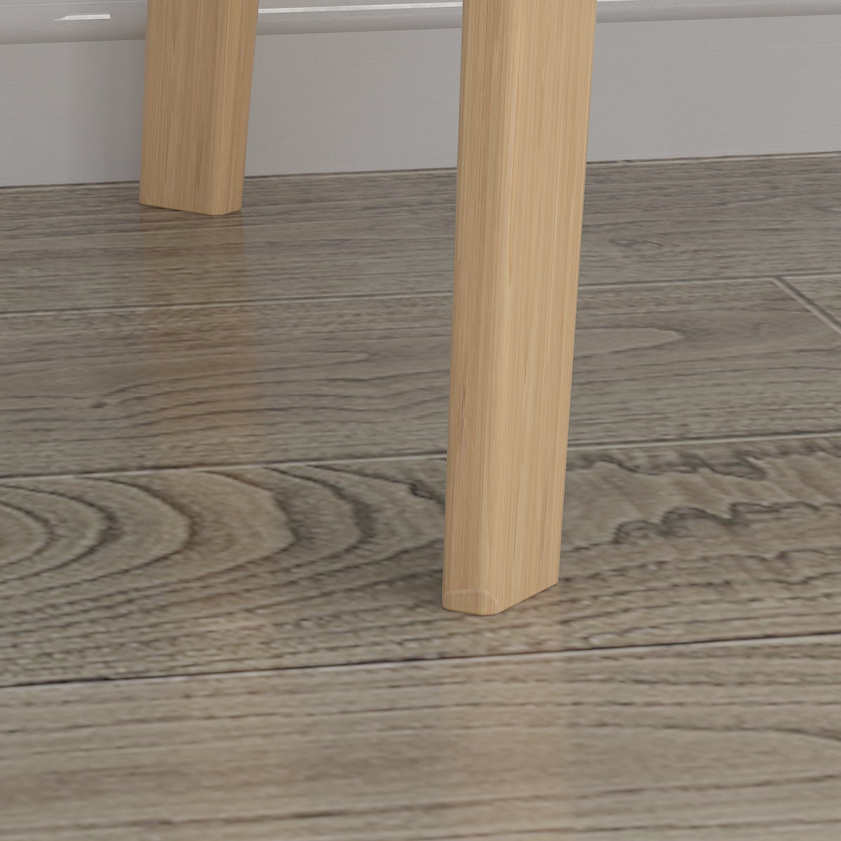 Wooden Minimalist Desk Wide Study Desk Sturdy & Stable 47.2"W