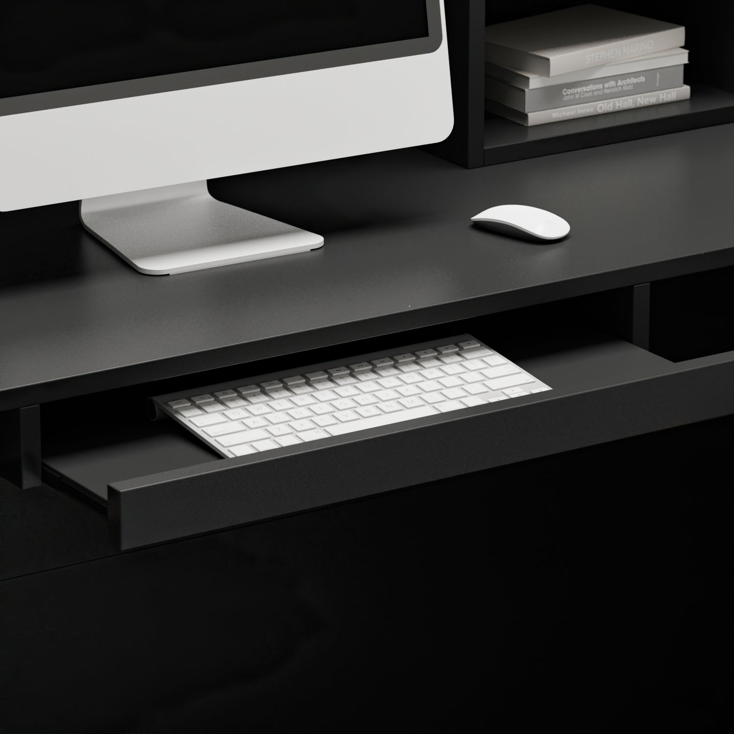 L-Shaped Reception Desk with Large Storage Filing Cabinets