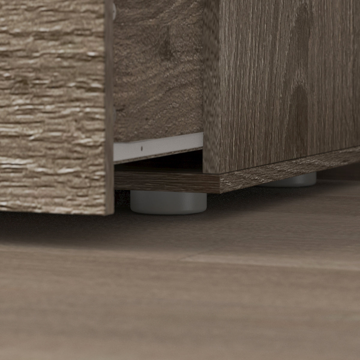 Distressed Sideboard 6-Drawer Storage Buffet Display Table Grain Texture for Living Room and Kitchen