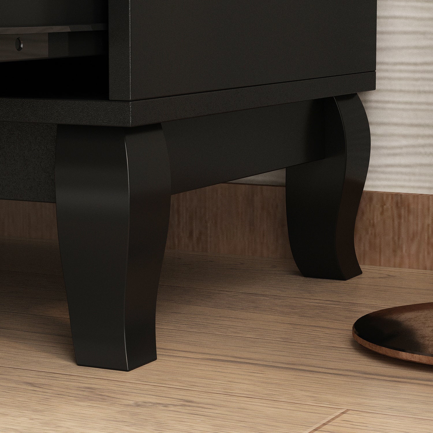 Modern White Finish Double Dresser 6-Drawer Cabinet for Hallway Entryway Living Room