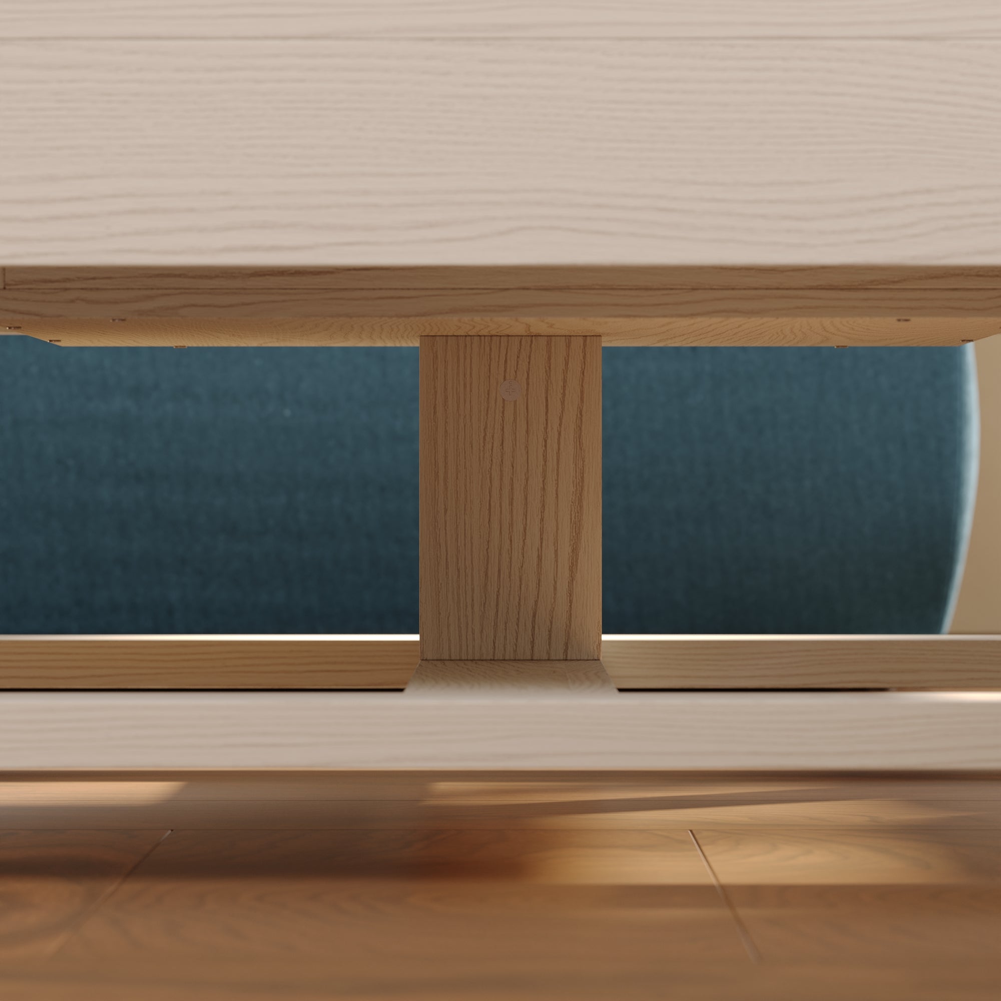 43.3'' Square Coffee Table With Groove Design-Sleek Design Meets Practical Functionality