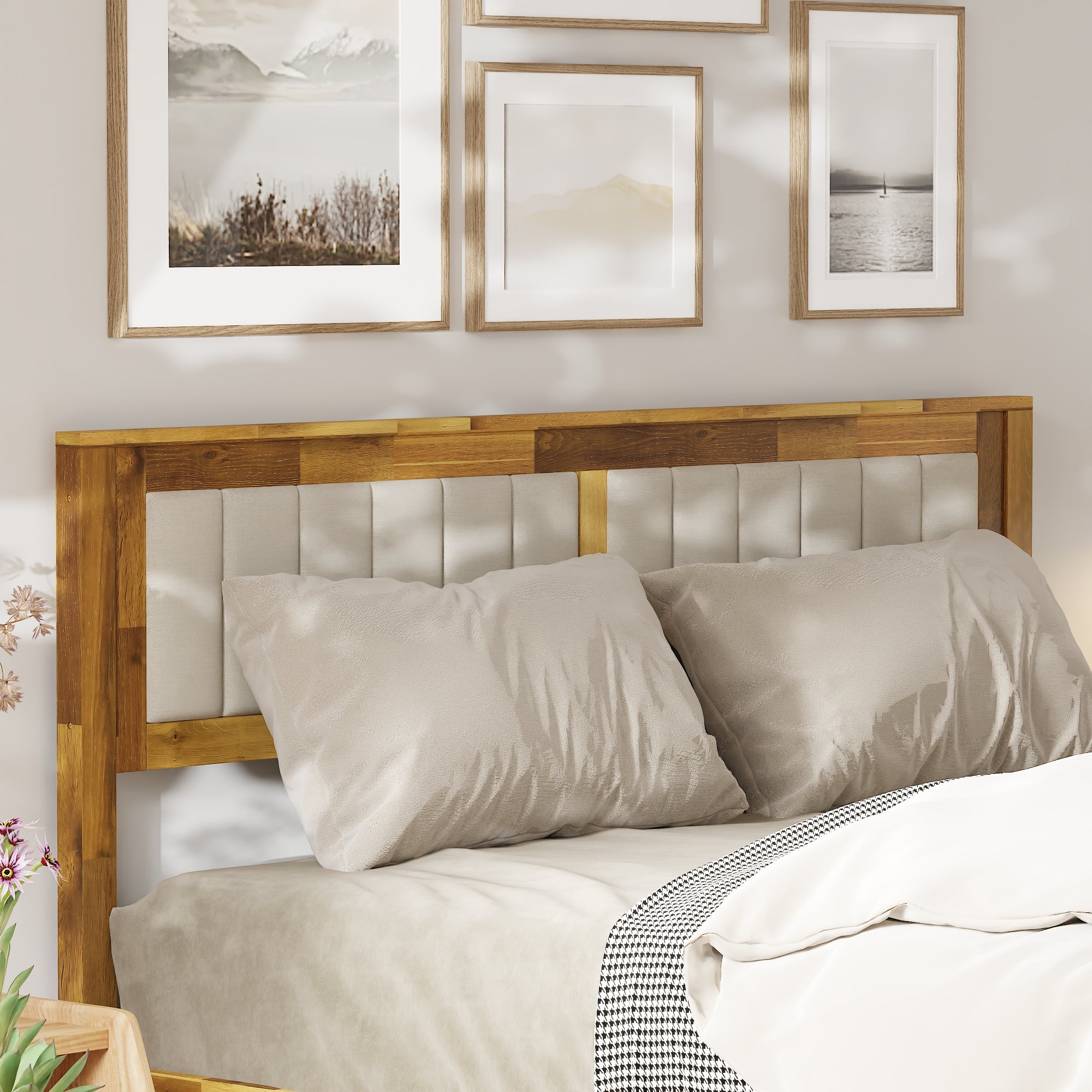 Modern Bed With Storage Drawers And Comfortable Headboard