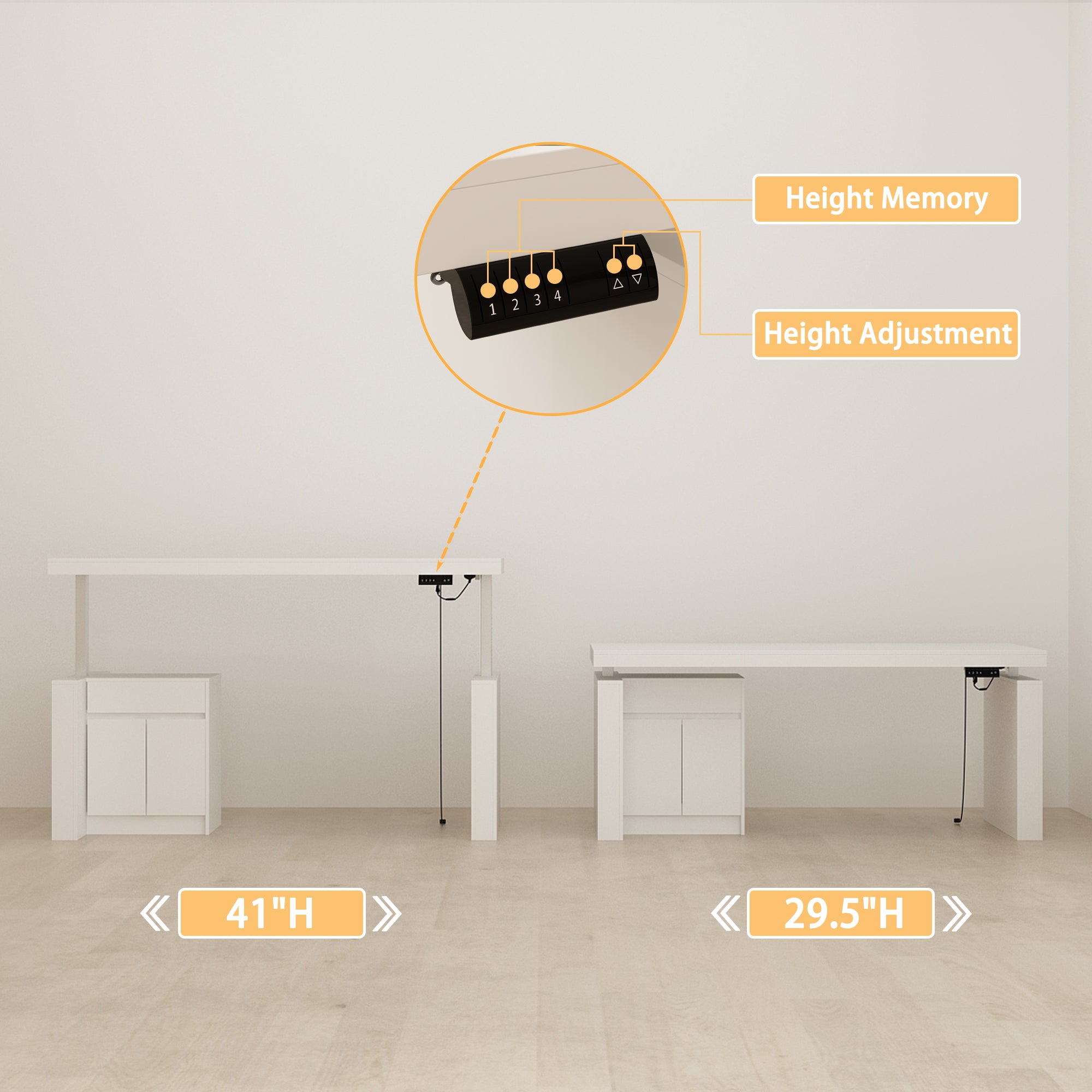 71'' W Height Adjustable Standing Desk