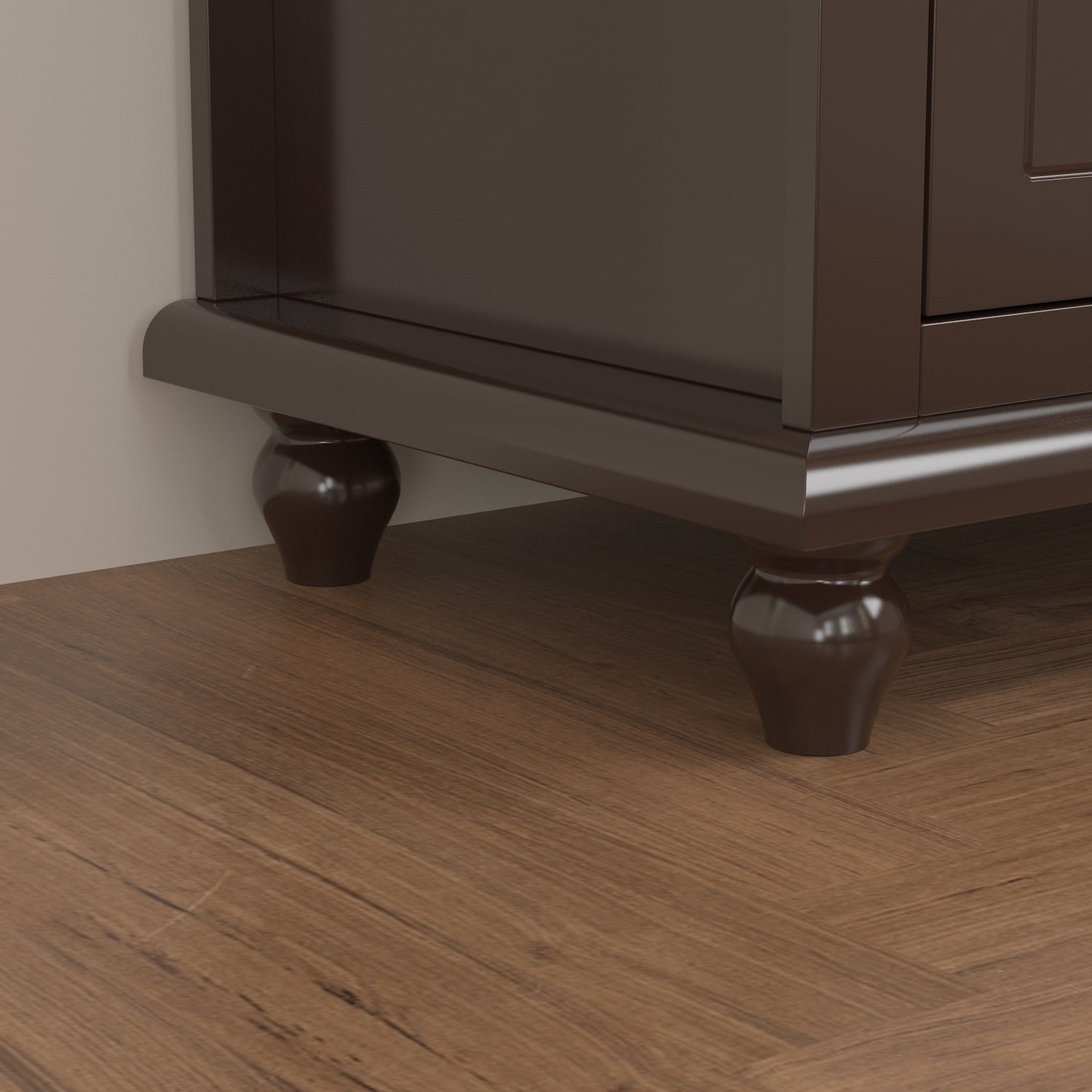 Buffet Sideboard Storage Cabinet Display Bookcase with 3-Tier Shelf