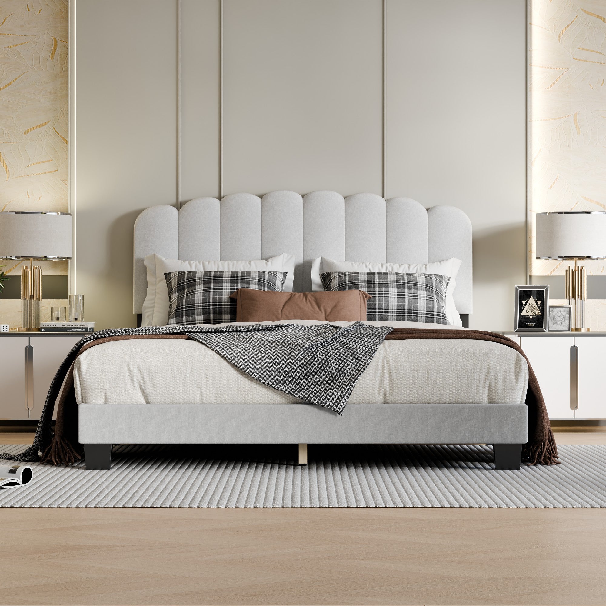 Low Profile Platform Bed With Modern Design