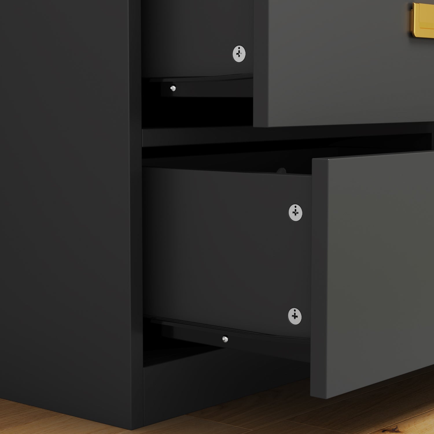 Changing Table Nursery Dresser Nontoxic Sideboard in White Finish with 6 Drawers