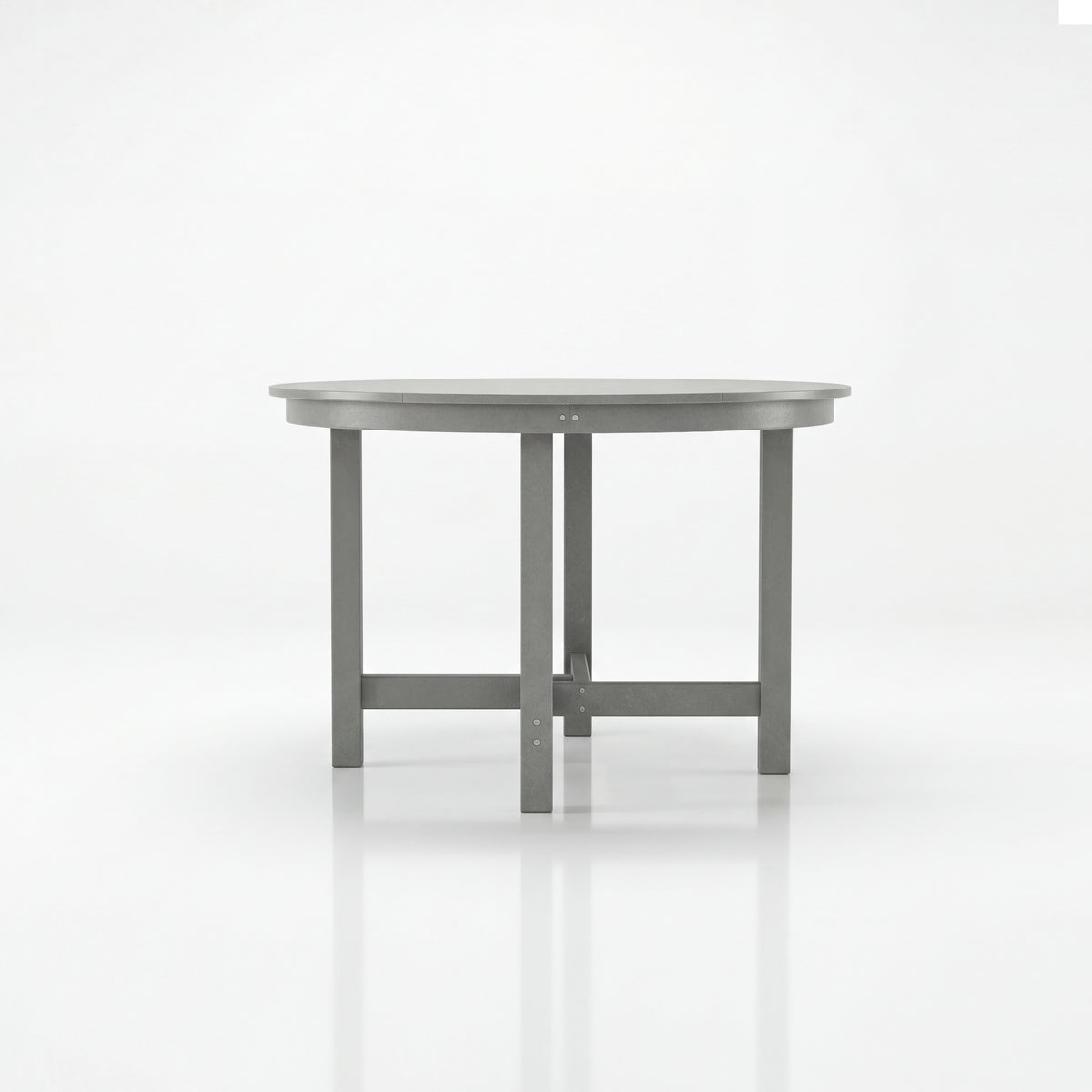 Gray table on a white background