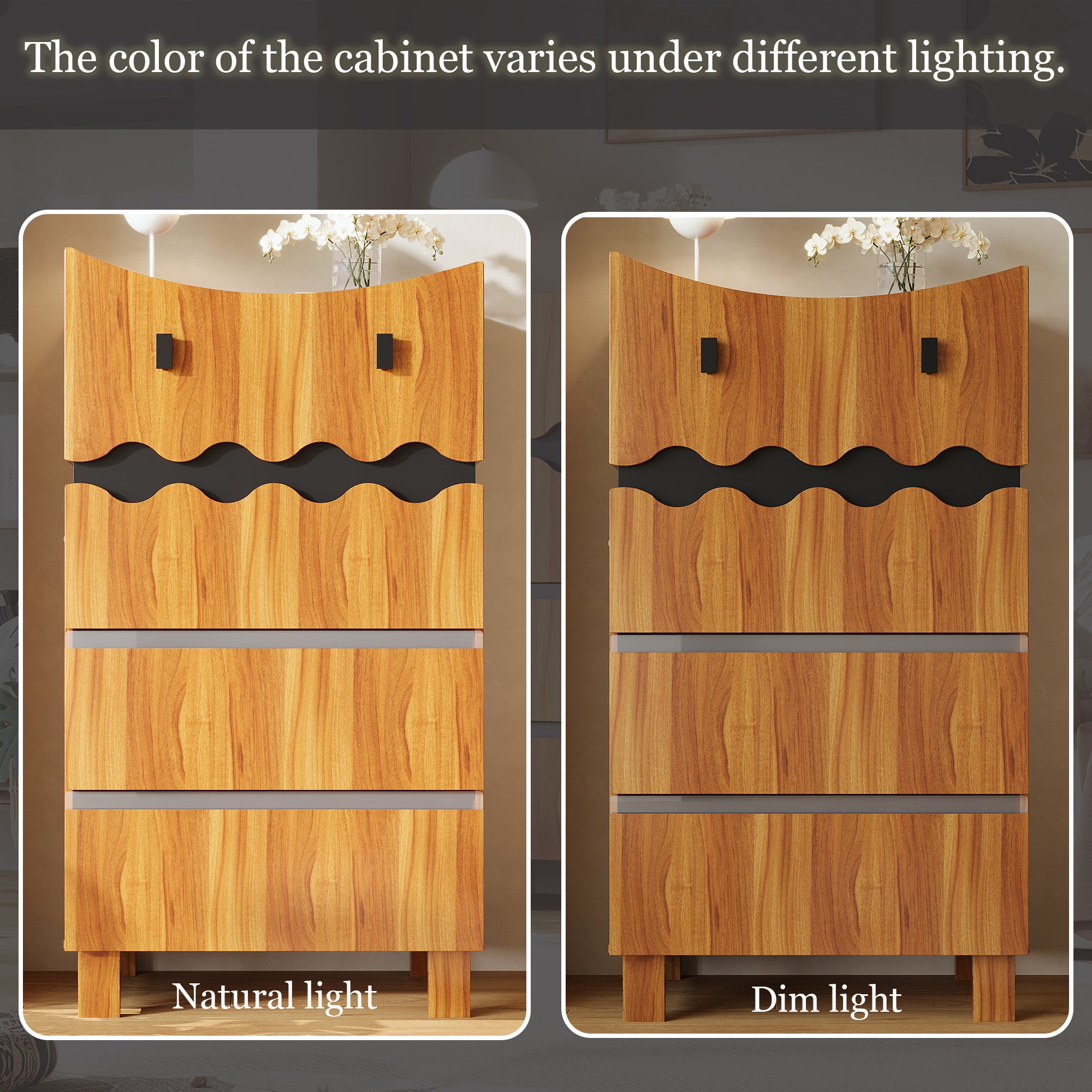 Monster-Themed Storage Cabinet With 4 Drawers & Playful Design