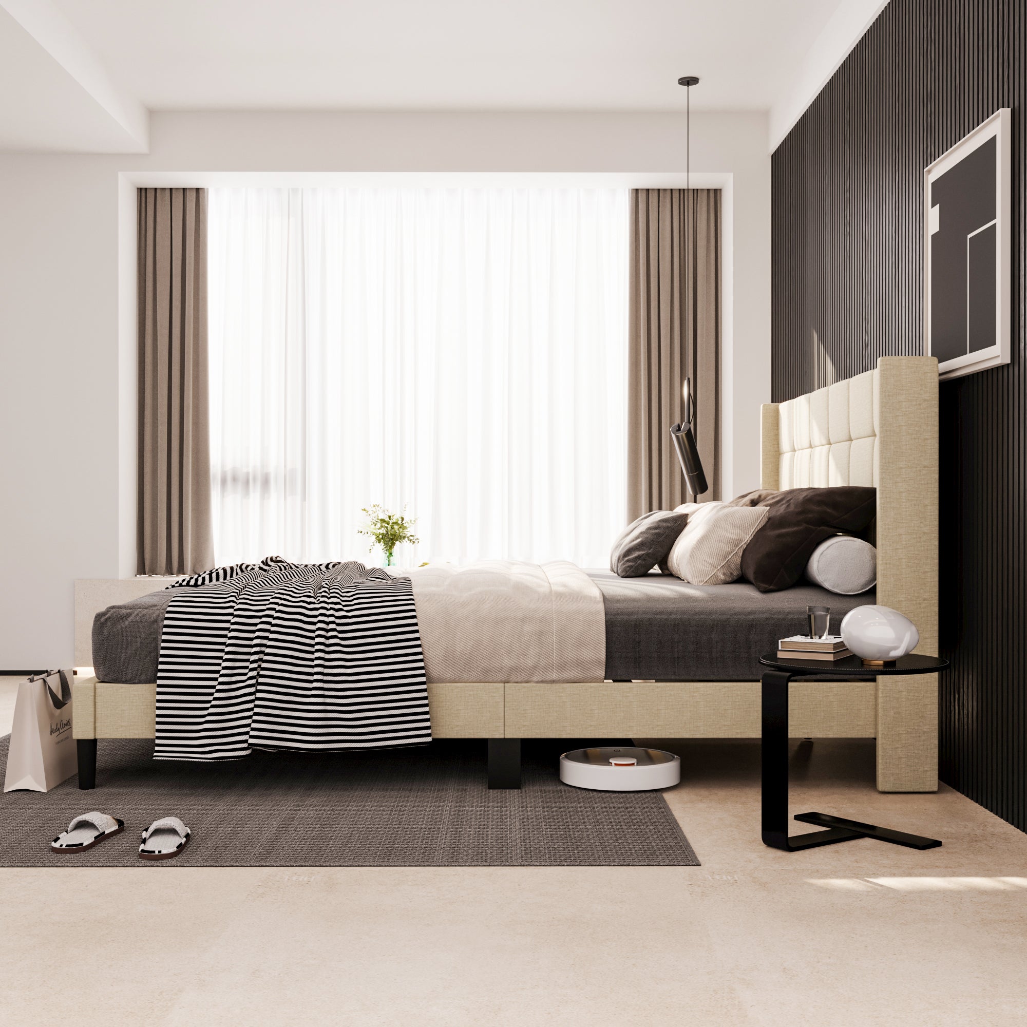 Low Profile Platform Bed With Modern Design