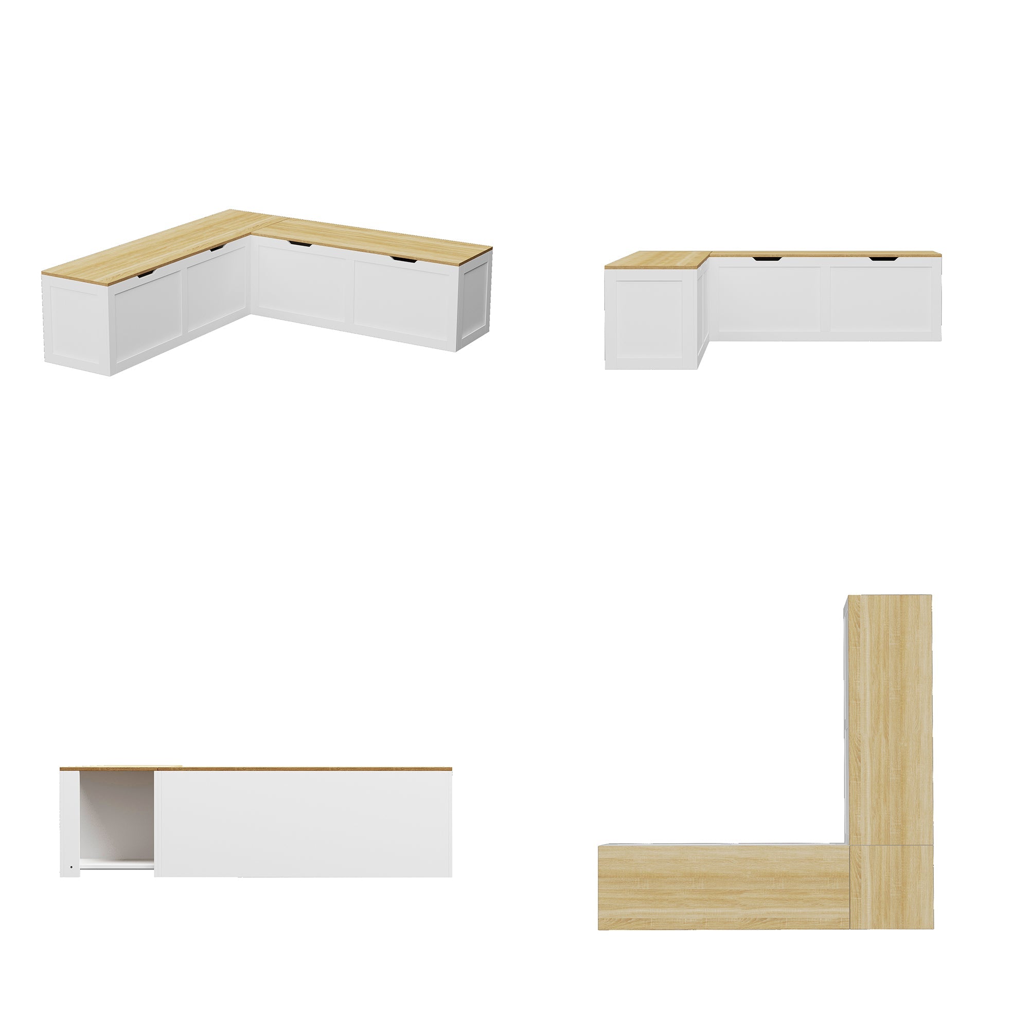 Corner Shoe Storage Bench