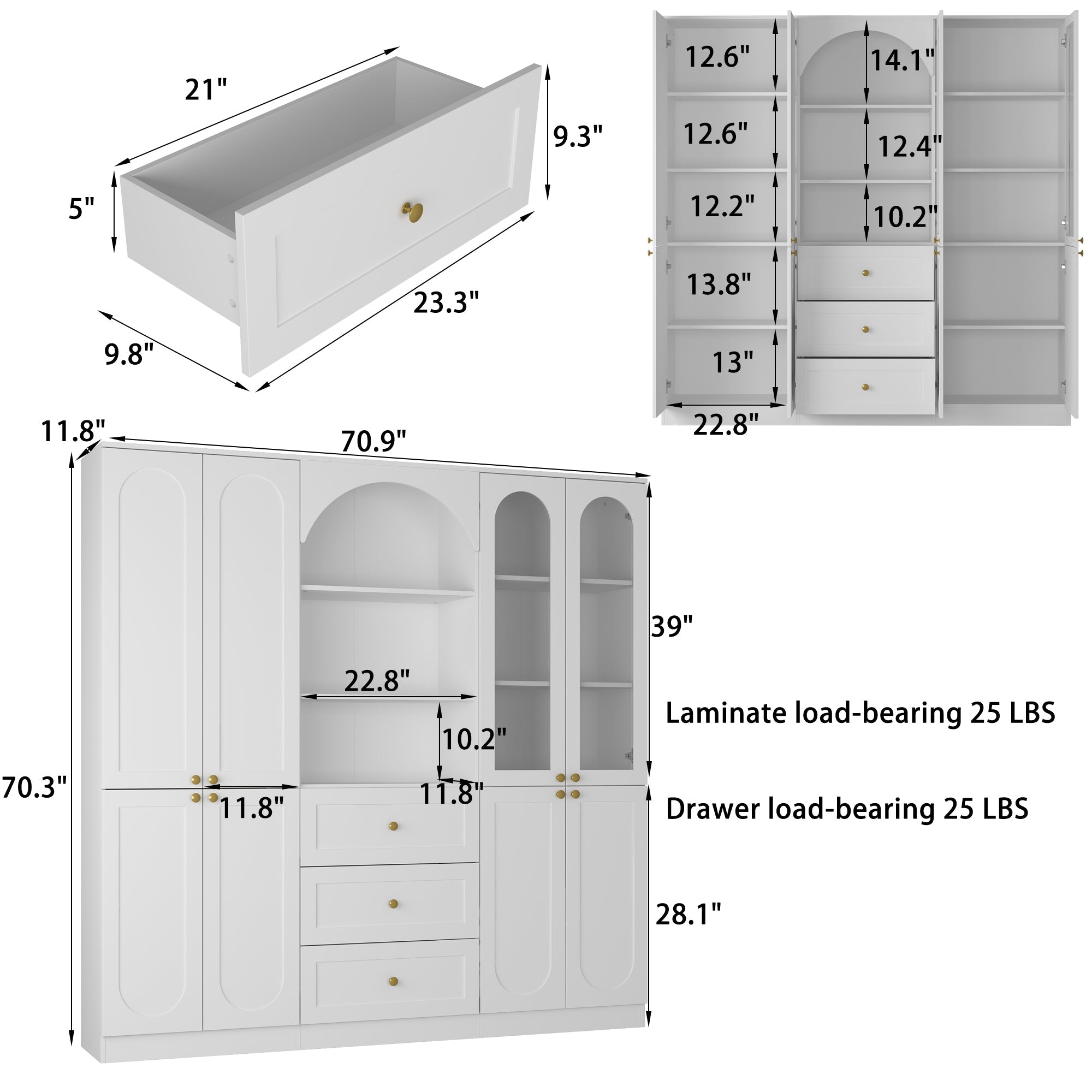 Elegent Wardrobe With Strong Storage And White Finish