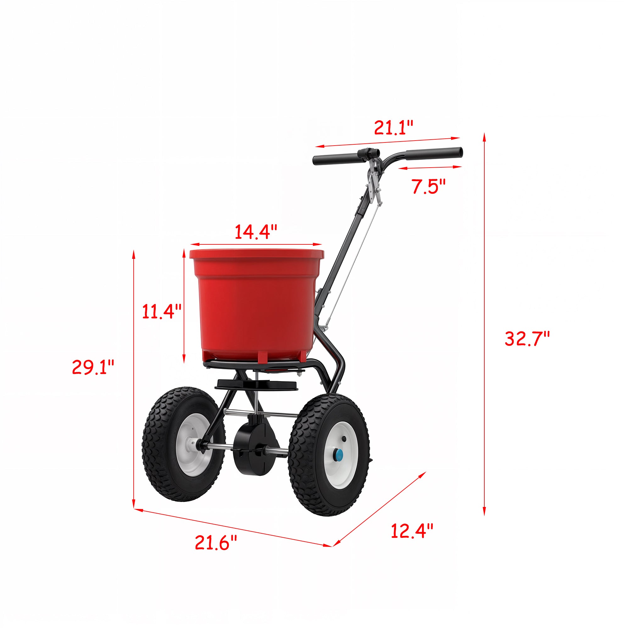 Gardening Tool 50LB Heavy-Duty Walk-Behind Broadcast Spreader