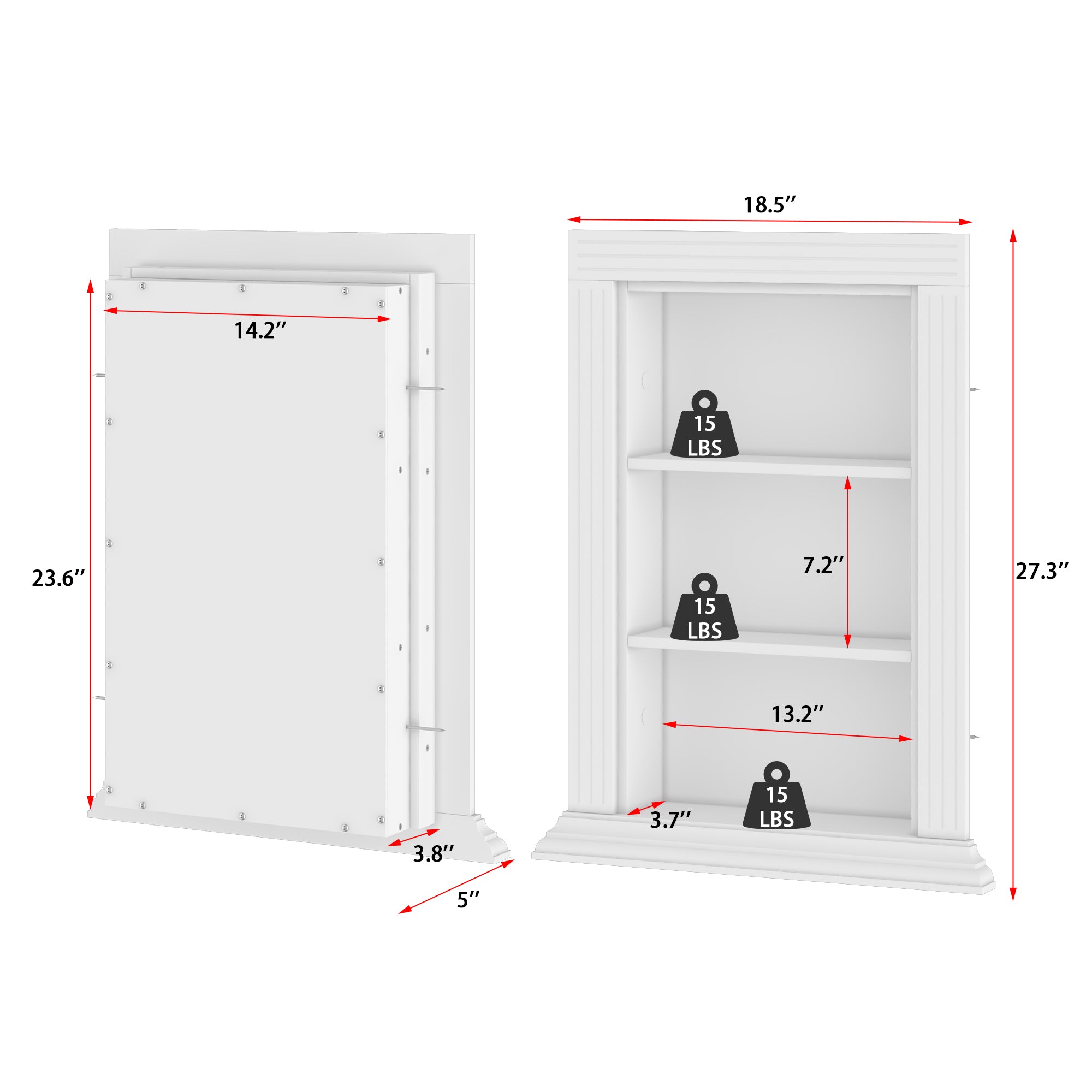White Elegant Shower Niche