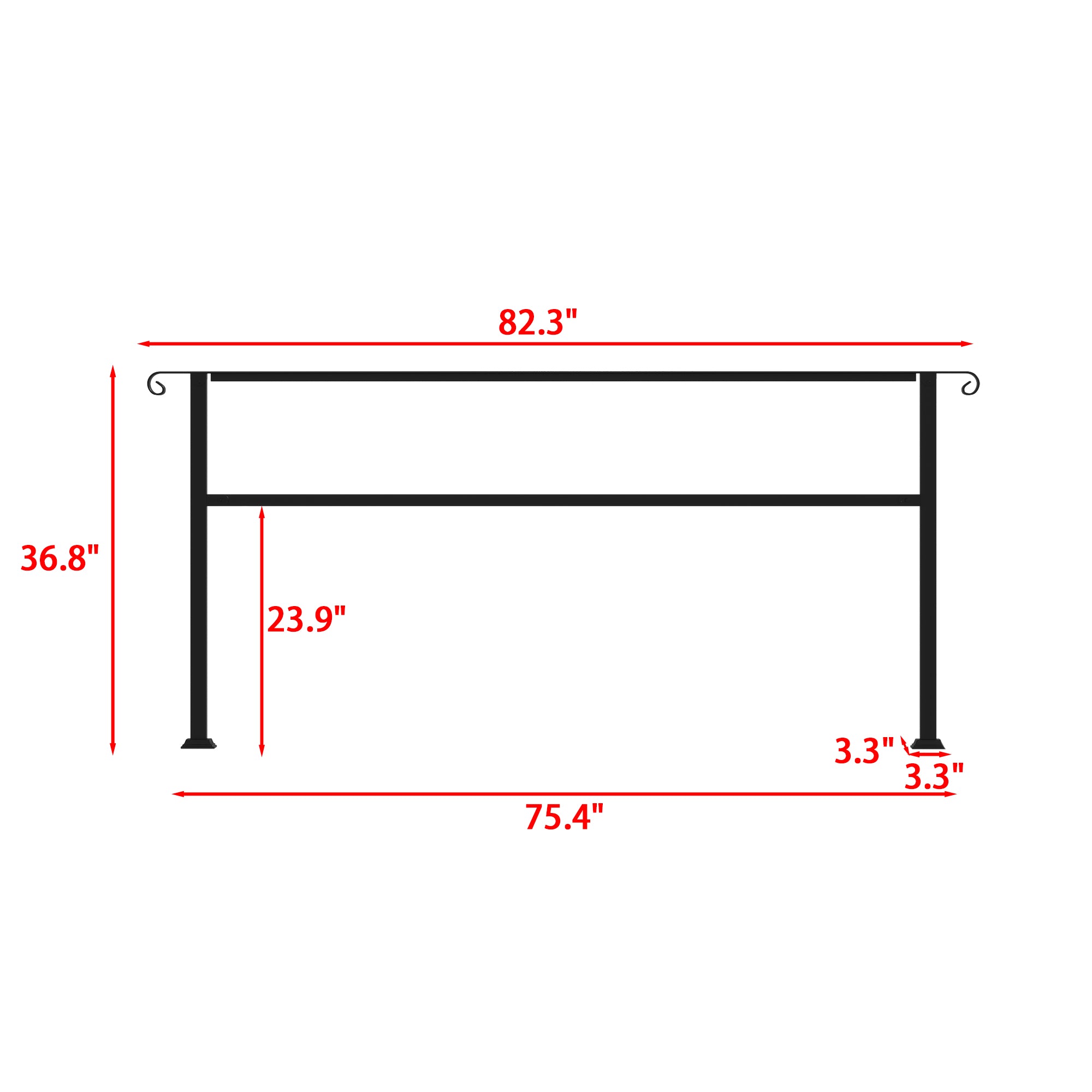 Stair Railing Kit Handrail Flexible Outdoor Deck Hand Rail