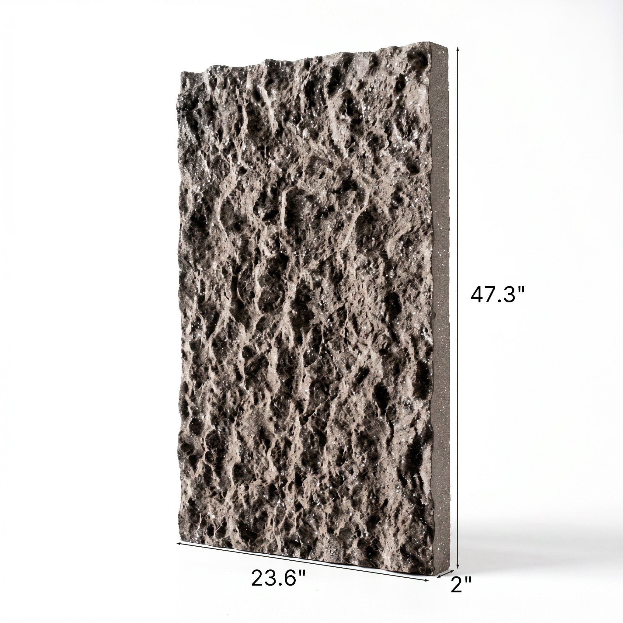 Dark Speckled Faux Stone Wall Panel Set of 8, Lightweight Indoor & Outdoor Decorative Wall Panels