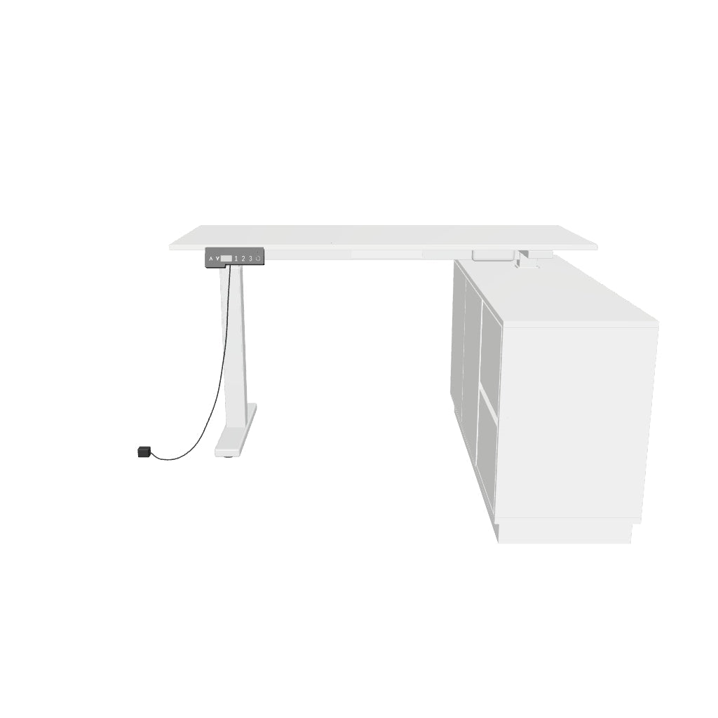 54.3" Minimalist Modern White Standing Desk with Memory Presets