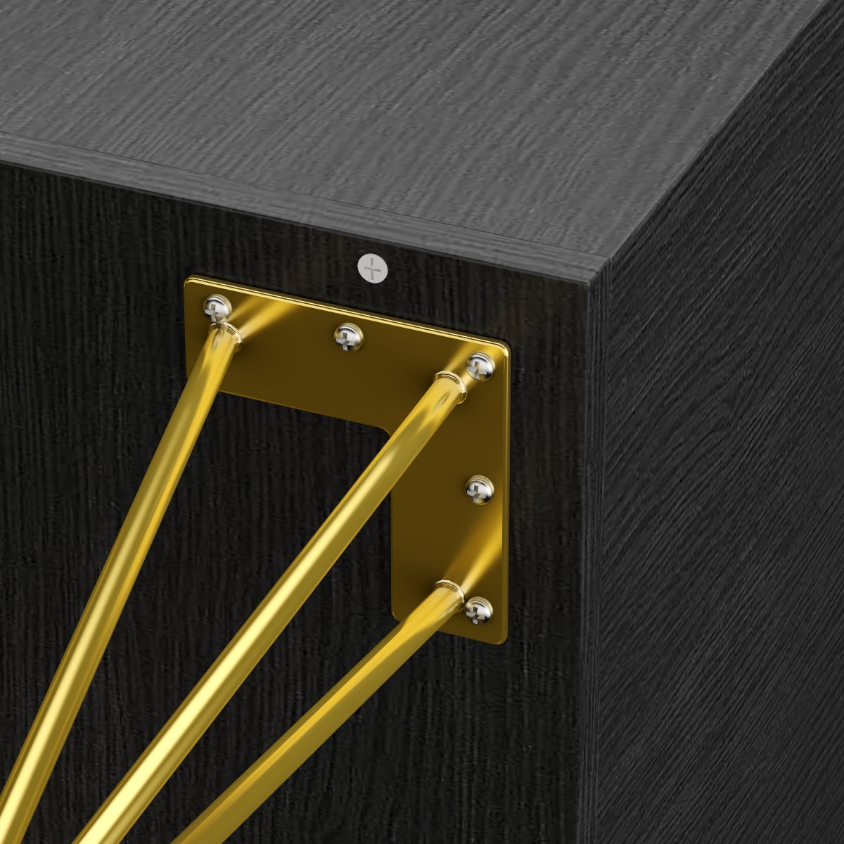 End Table Nightstand Dresser Mini Sofa Side Table with Gold Legs for Bedroom