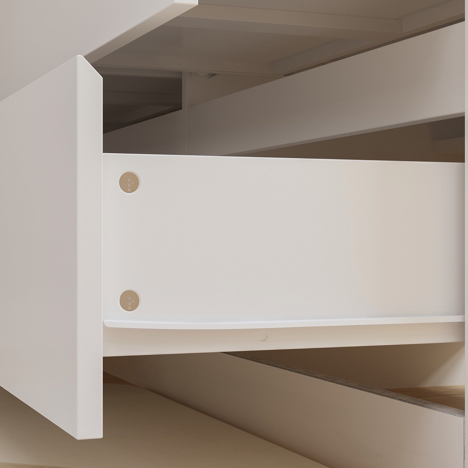 L-Shaped Rotatable Dresser Writing Table with 6 Drawers