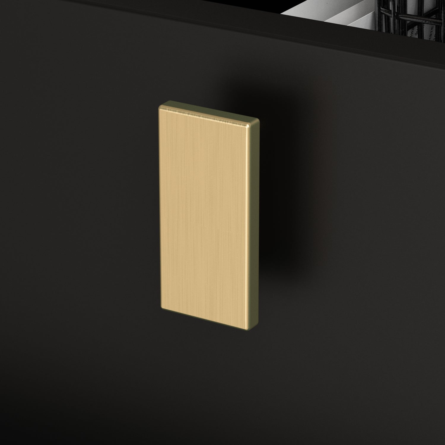 Nightstand Dresser Black End Table in Gold Metal Legs with 3 Drawers