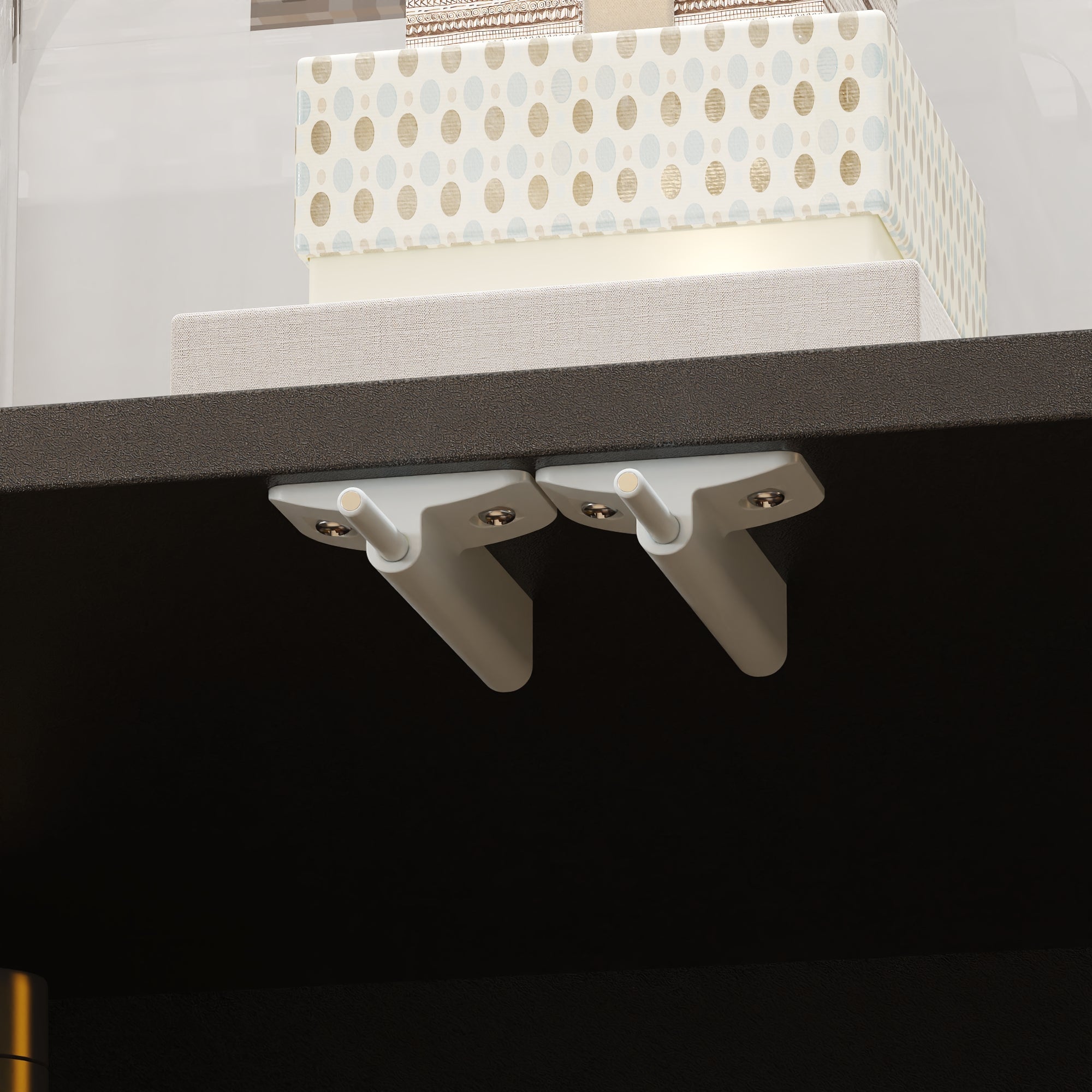 63'' Wide Accent Cabinet With Stone-Patterned Glass Doors