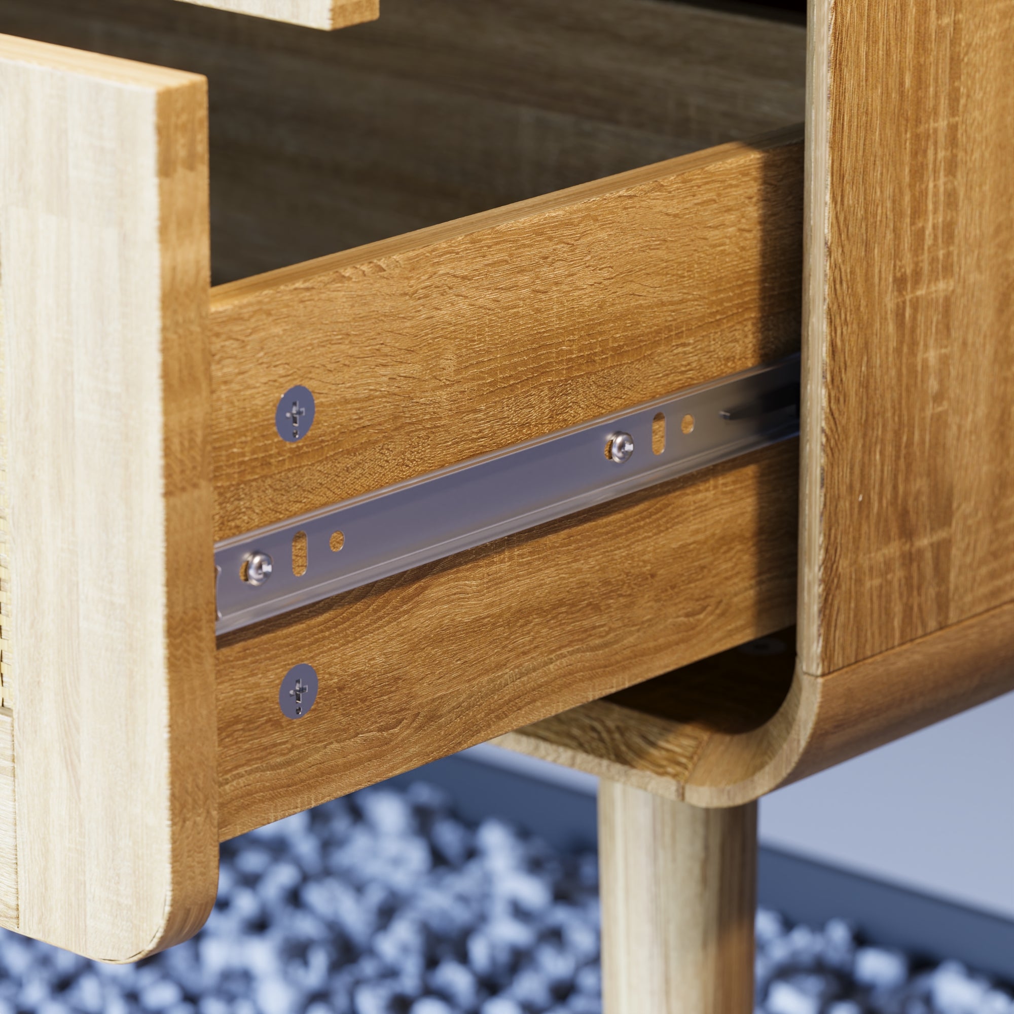 Vertical 5 Rattan Chest Of Drawer