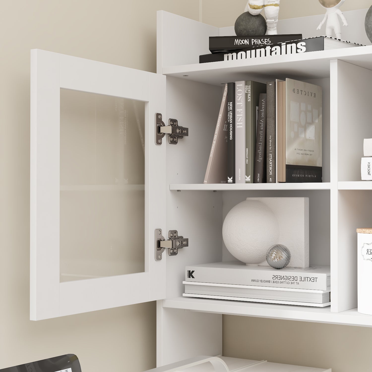 Elevating Computer Desk With 68.5'' W Bookcase