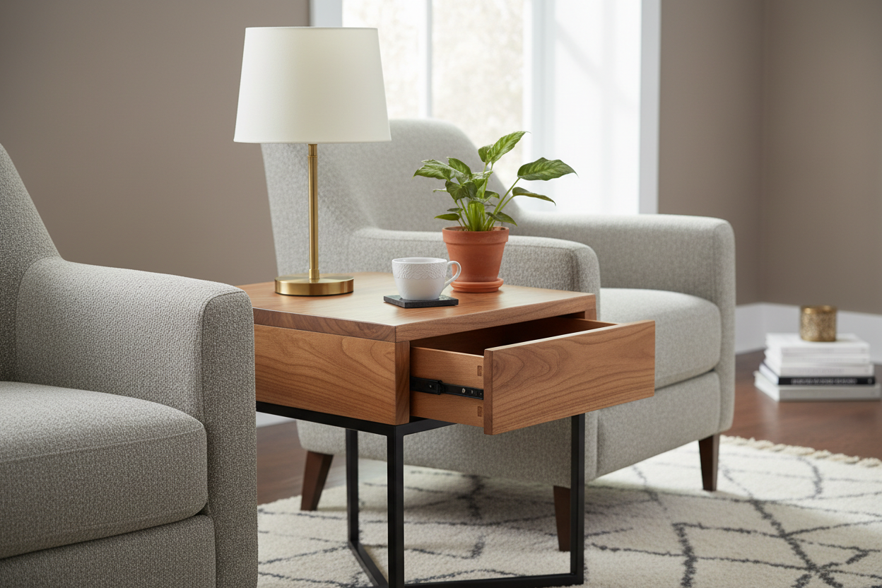 A Practical Guide to Choosing Stylish Wood and Metal Side Tables with Drawers