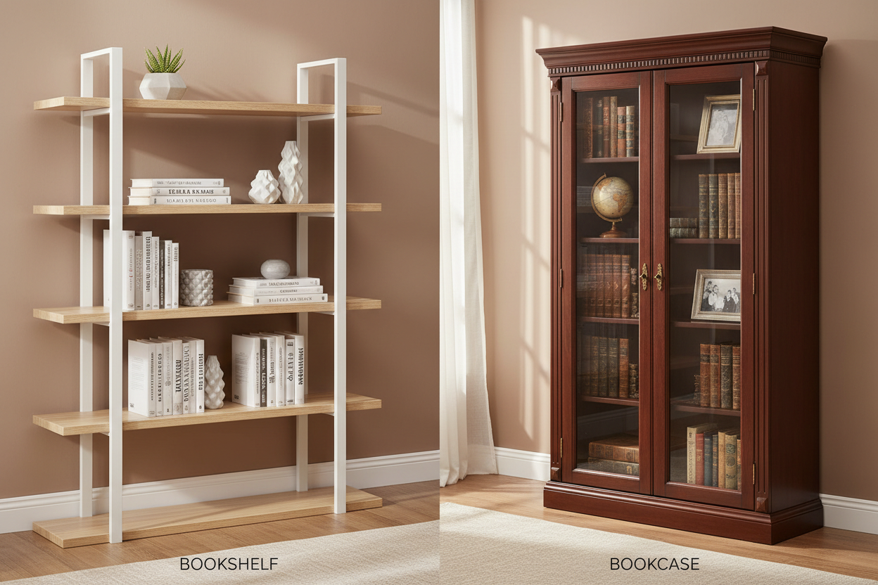 Bookshelf vs Bookcase: Understanding the Differences and Uses