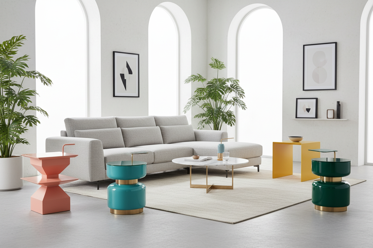 Bright and Multi-Colored End Tables for a Stylish Home